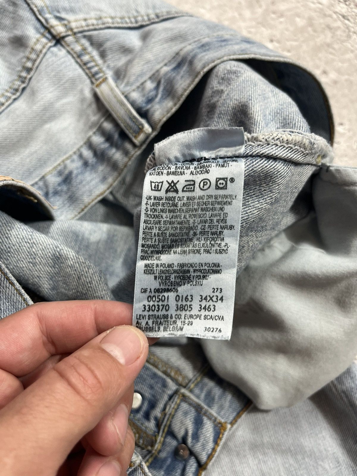Levi's Levi’s 501 Jeans 34x34 Made in Poland Light Wash Vintage Size US 34 / EU 50 - 15 Thumbnail