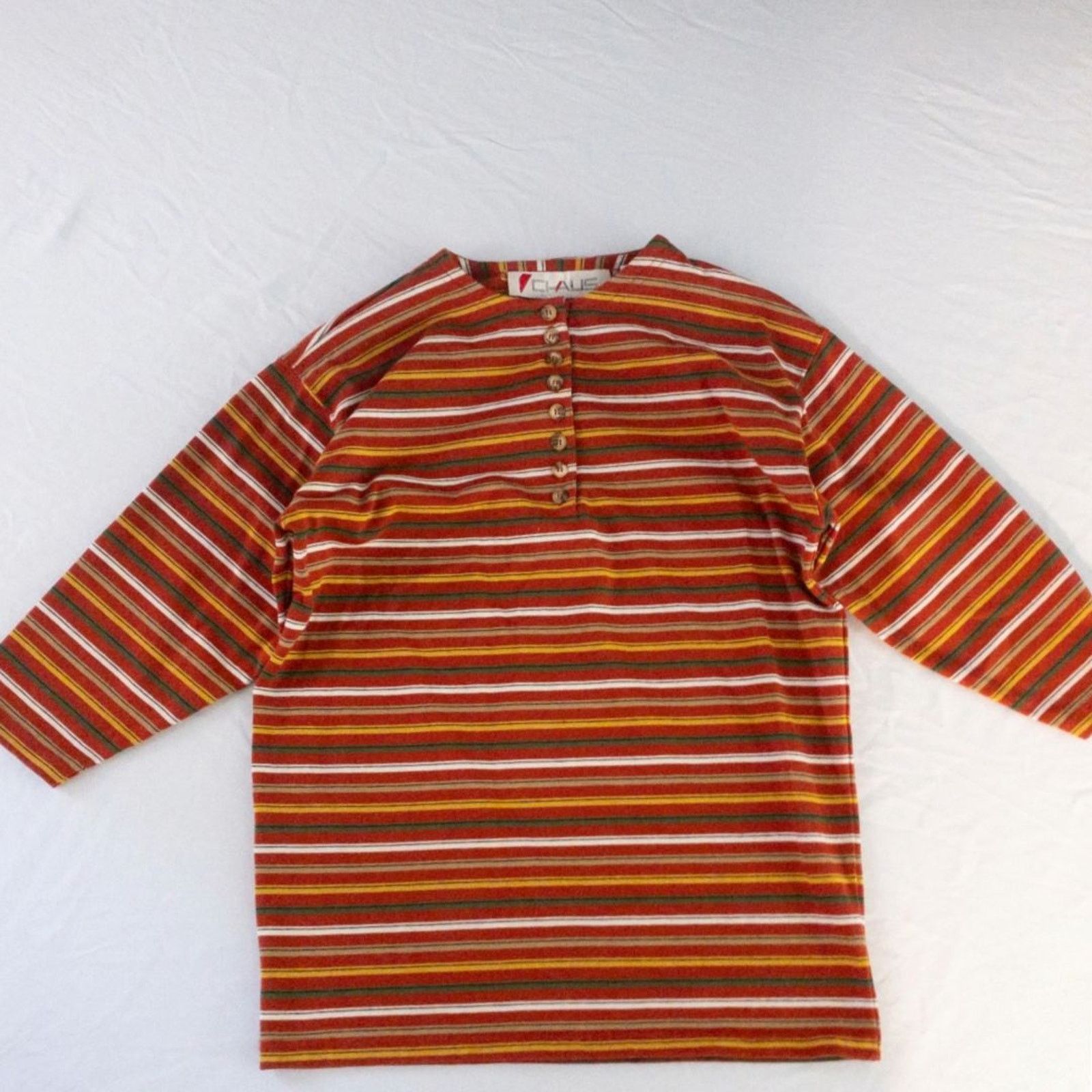 Other Chaus Vintage Orange & Red Striped Shirt Womens Small Size S / US 4 / IT 40 - 12 Thumbnail