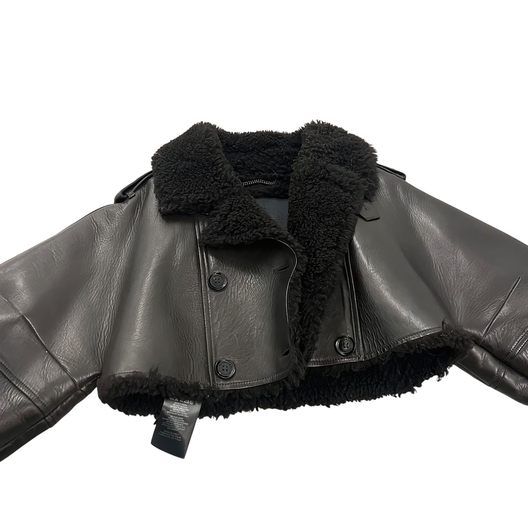 Burberry Prorsum PRORSUM SHEARLING SHORT LEATHER JACKET Size XS / US 0-2 / IT 36-38 - 2 Thumbnail