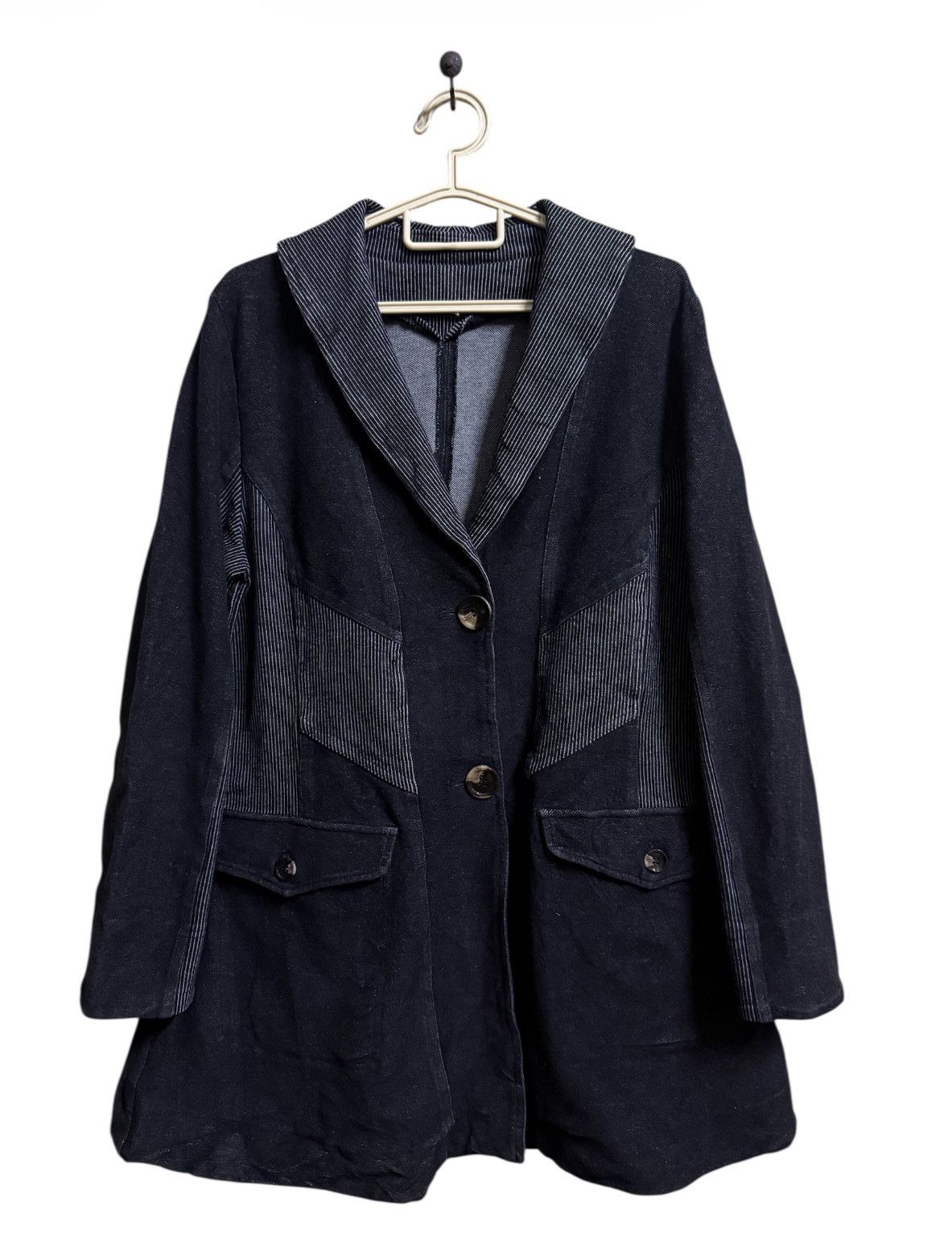 Japanese Brand APAISER Long Denim Jacket Size US L / EU 52-54 / 3 - 1 Thumbnail