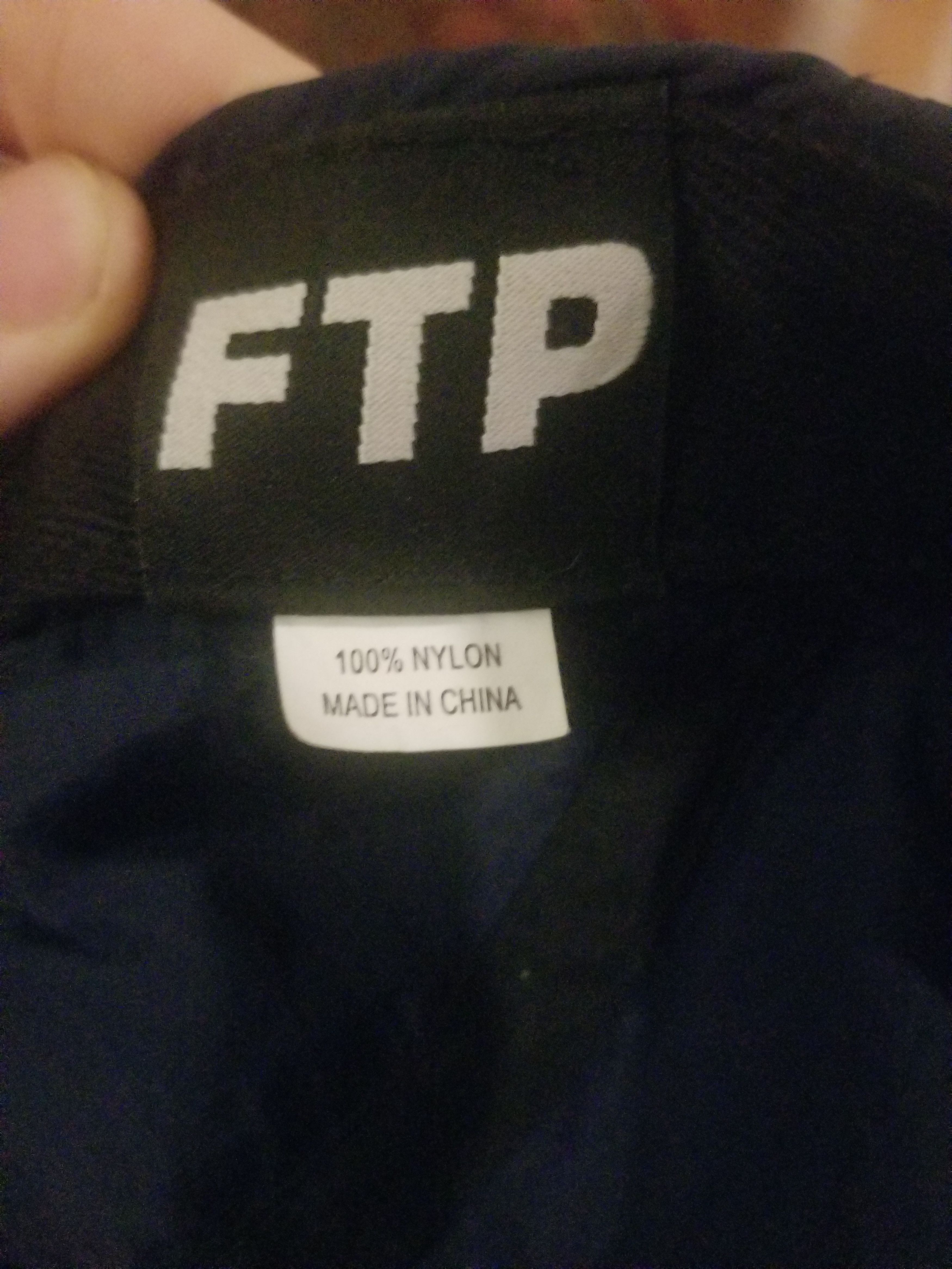 Fuck The Population ftp navy nylon camp hat Size ONE SIZE - 3 Thumbnail