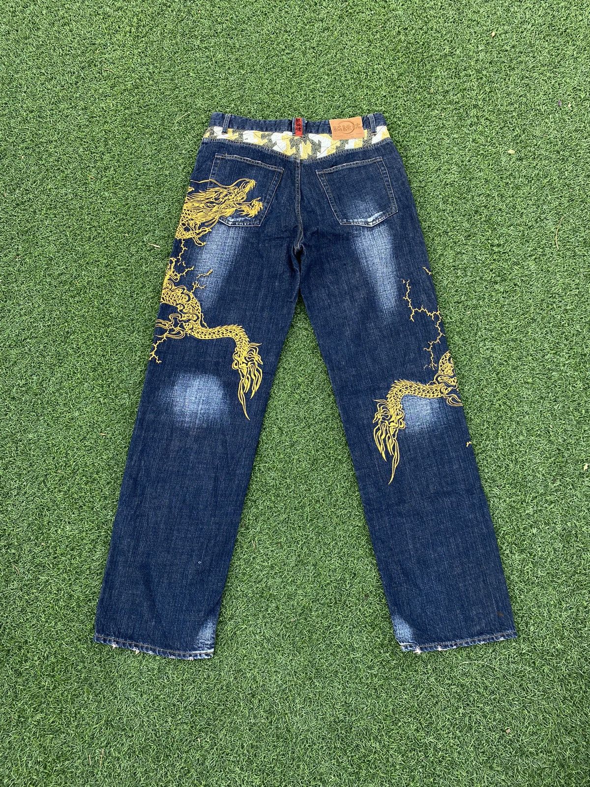 Japanese Brand VINTAGE KARAKURI TAMASHI EMBROIDERY DRAGON 🐉 Size US 36 / EU 52 - 1 Thumbnail