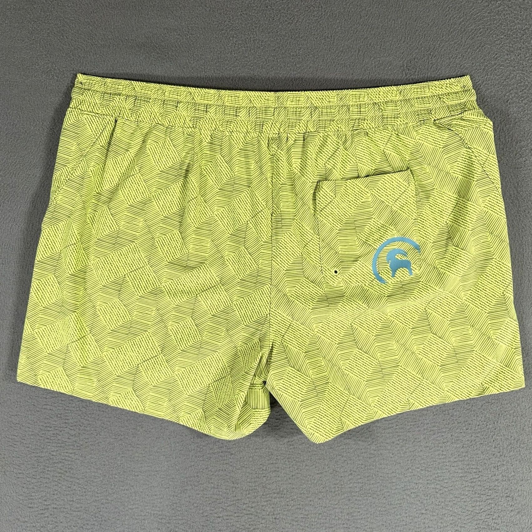 Vintage Backcountry Pecos Shorts Swim Mens 2XL Neon Yellow Geometric Drawstring Water Size US 39 - 2 Thumbnail