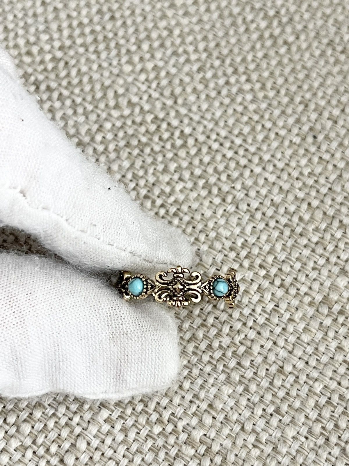 Japanese Brand × Vintage STEAL! Japan Blue Stone Dagger Ring Size ONE SIZE - 2 Thumbnail