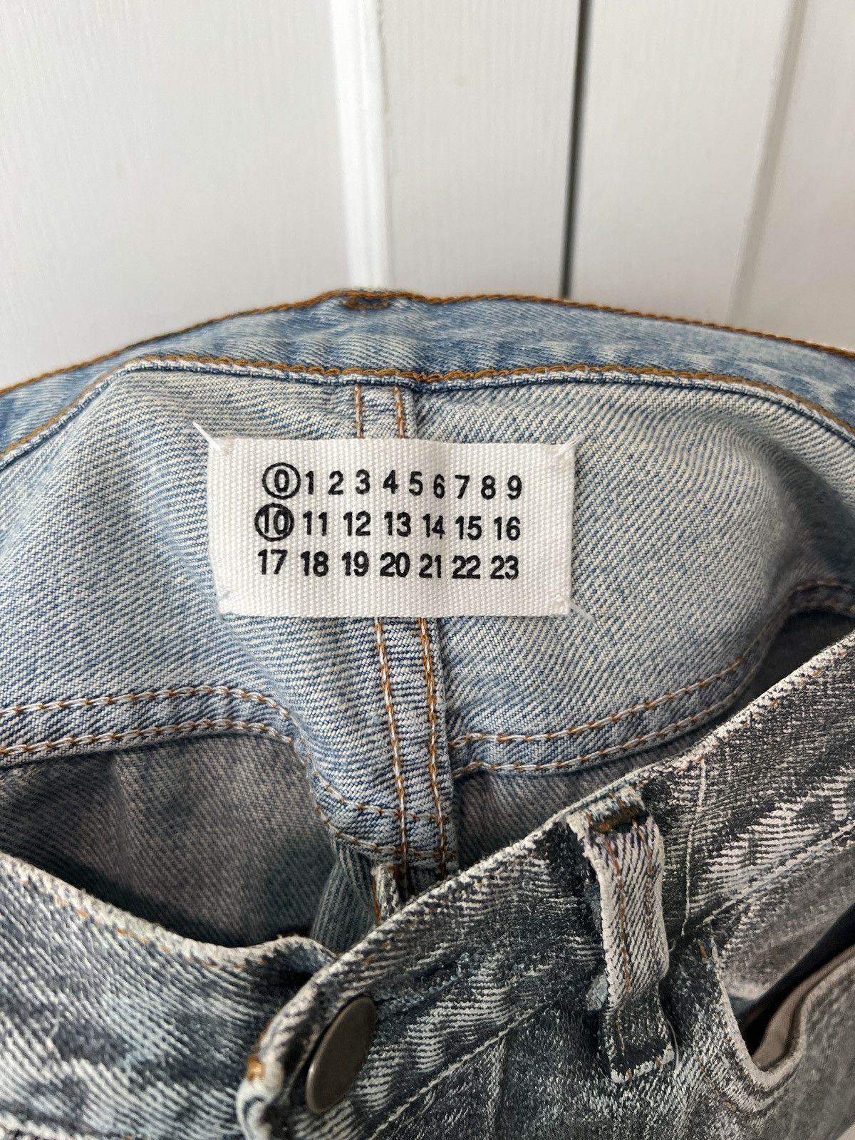 Maison Margiela 2005 ARTISANAL Martin Margiela Grey Painted Denim Size US 32 / EU 48 - 5 Thumbnail