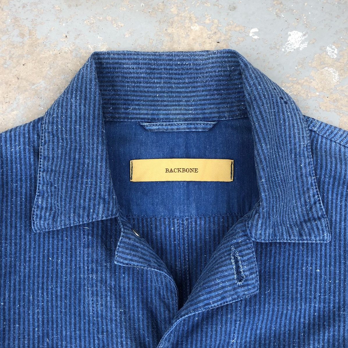 Backbone Vintage BACKBONE Striped Cotton Chore Denim Jacket Size US M / EU 48-50 / 2 - 19 Thumbnail
