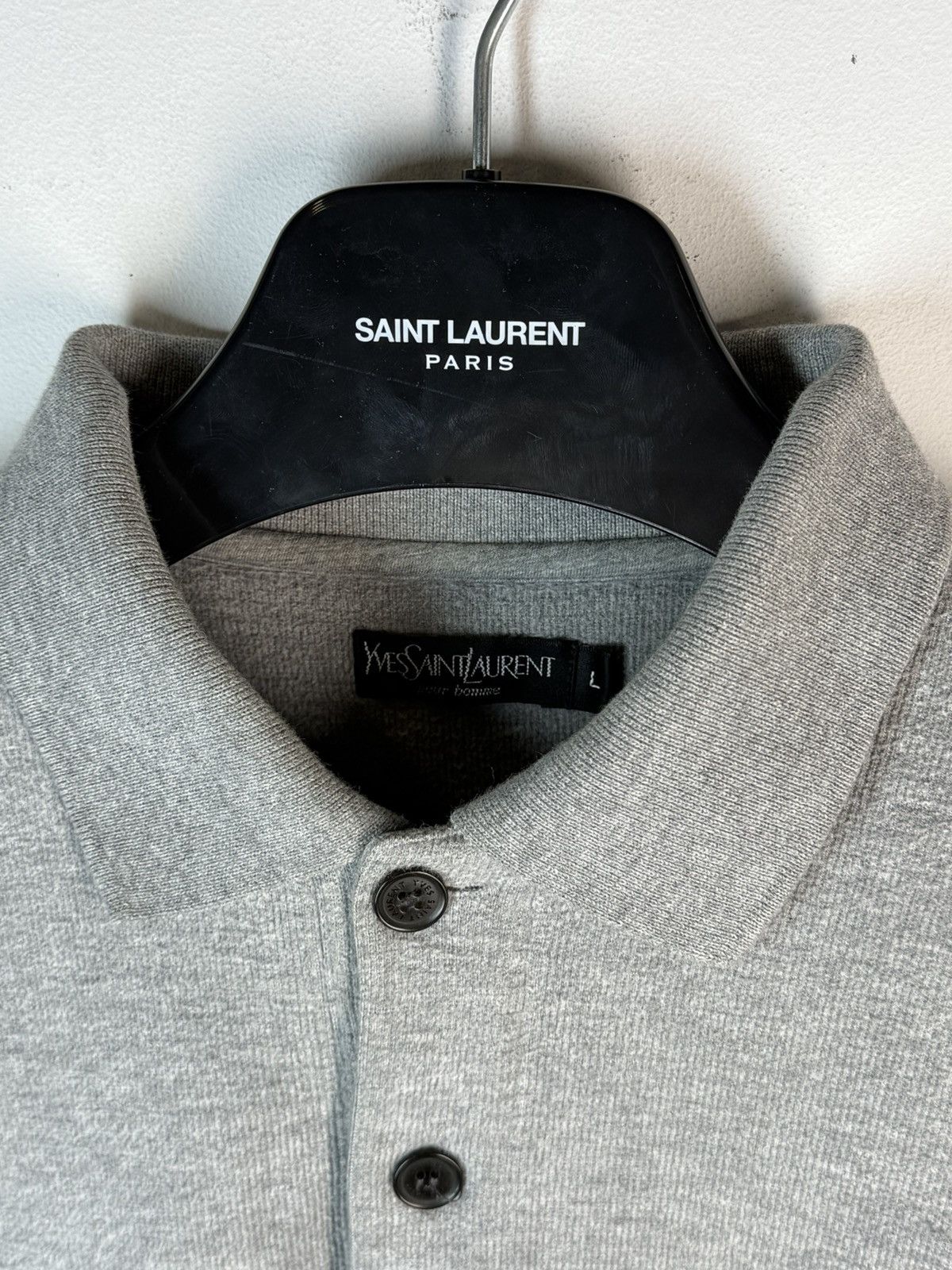Yves Saint Laurent 90’s YSL Sweatshirt 1/4 Button YSL Sweater Size US L / EU 52-54 / 3 - 16 Thumbnail