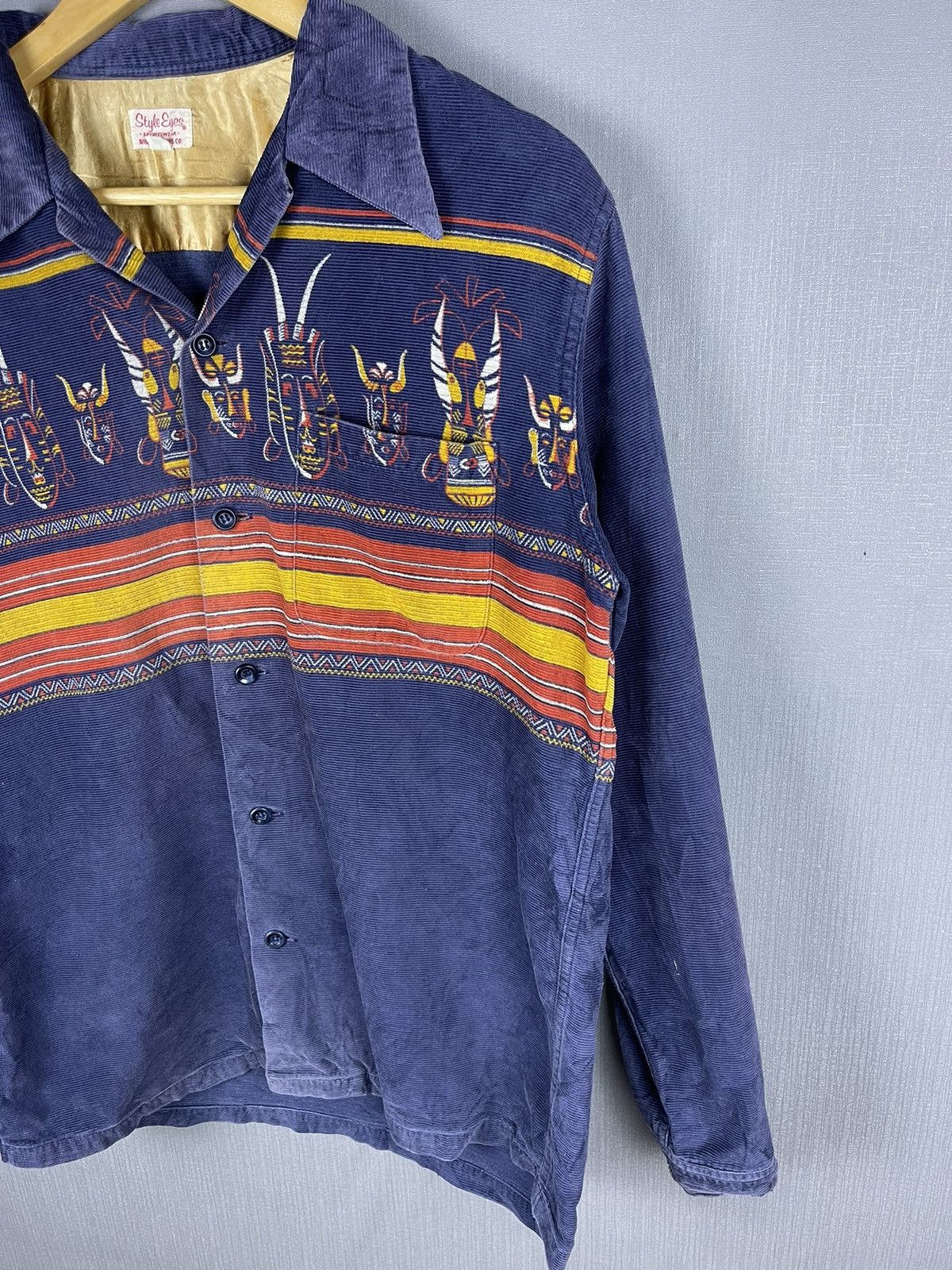 Sugar Cane × Toyo Enterprises × Vintage VINTAGE SUGAR CANE Style Eyes Rockabilly Corduroy Button Ups Size US M / EU 48-50 / 2 - 3 Thumbnail