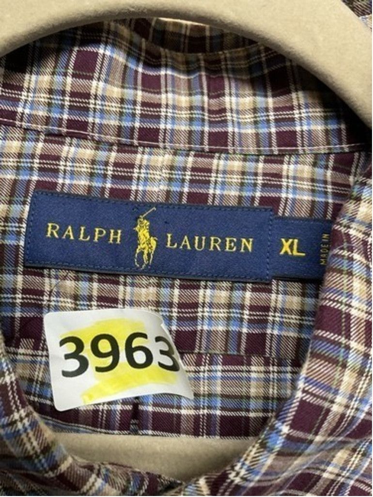 Ralph Lauren Ralph Lauren Bordo Plaid Flannel Button Up Shirt Men XL Size US XL / EU 56 / 4 - 2 Thumbnail
