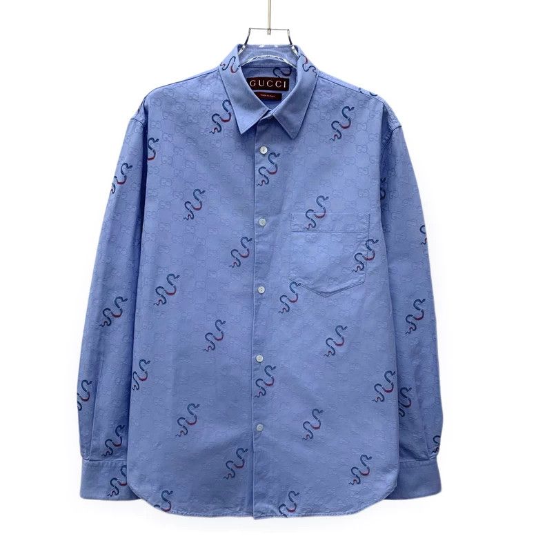 Gucci Gucci Size39 25 blue logo dark pattern full printing snake- Size US XXS / EU 40 - 1 Thumbnail