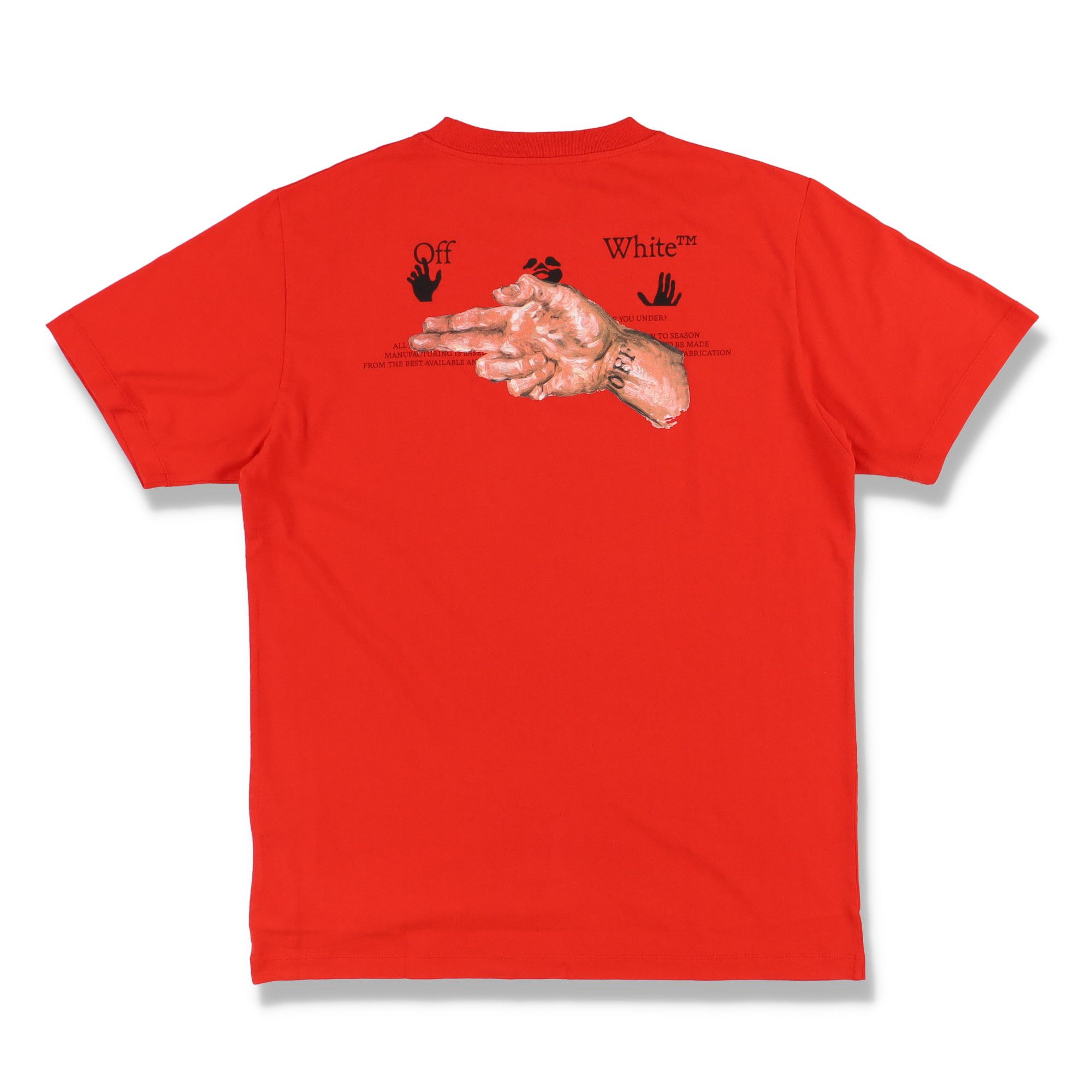Off-White Red Pascal Hand Gun Logo T-shirt Size US L / EU 52-54 / 3 - 1 Thumbnail