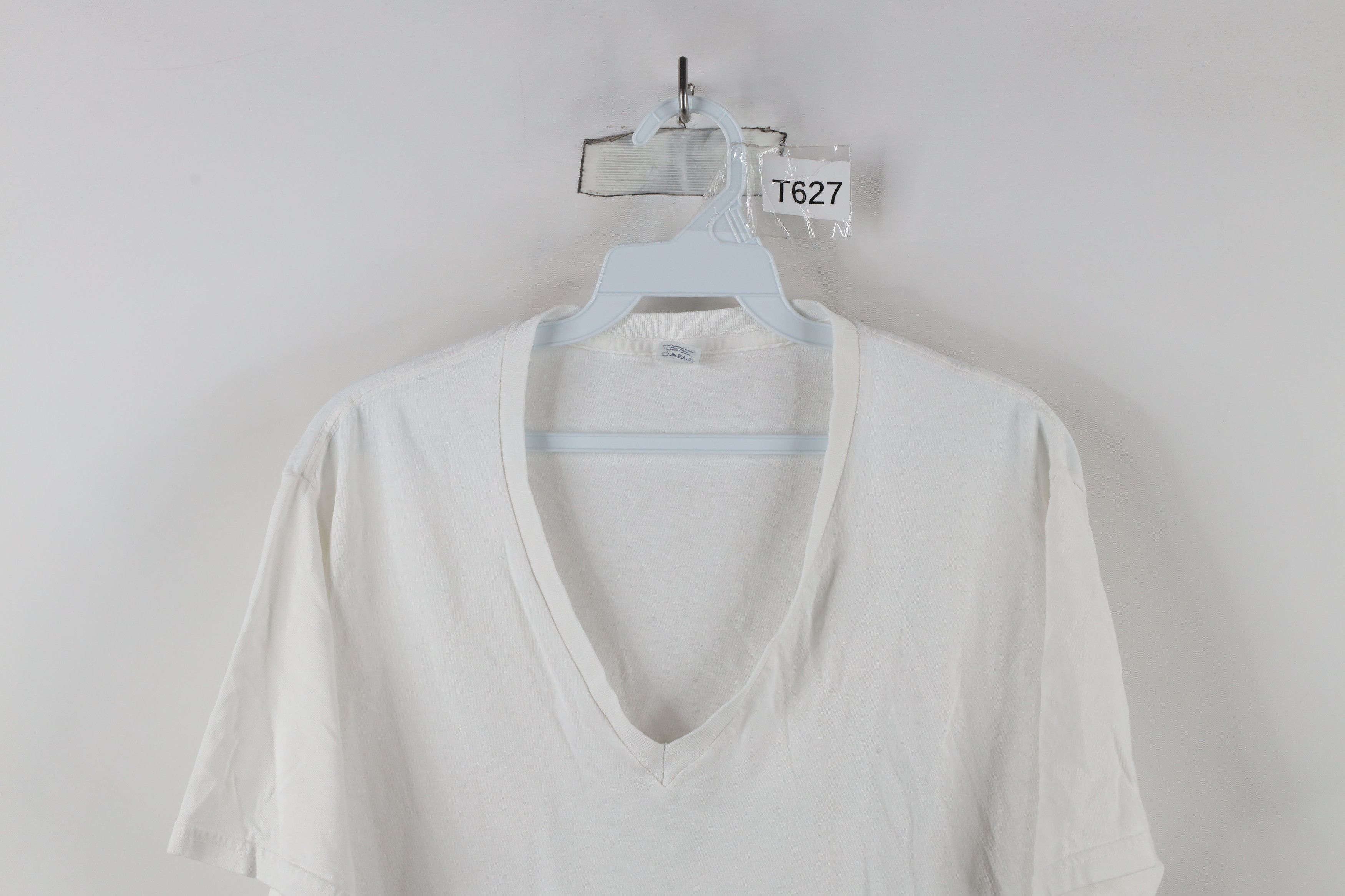 Vintage Vintage 90s Streetwear Short Sleeve V-Neck T-Shirt Cotton Size US L / EU 52-54 / 3 - 2 Thumbnail