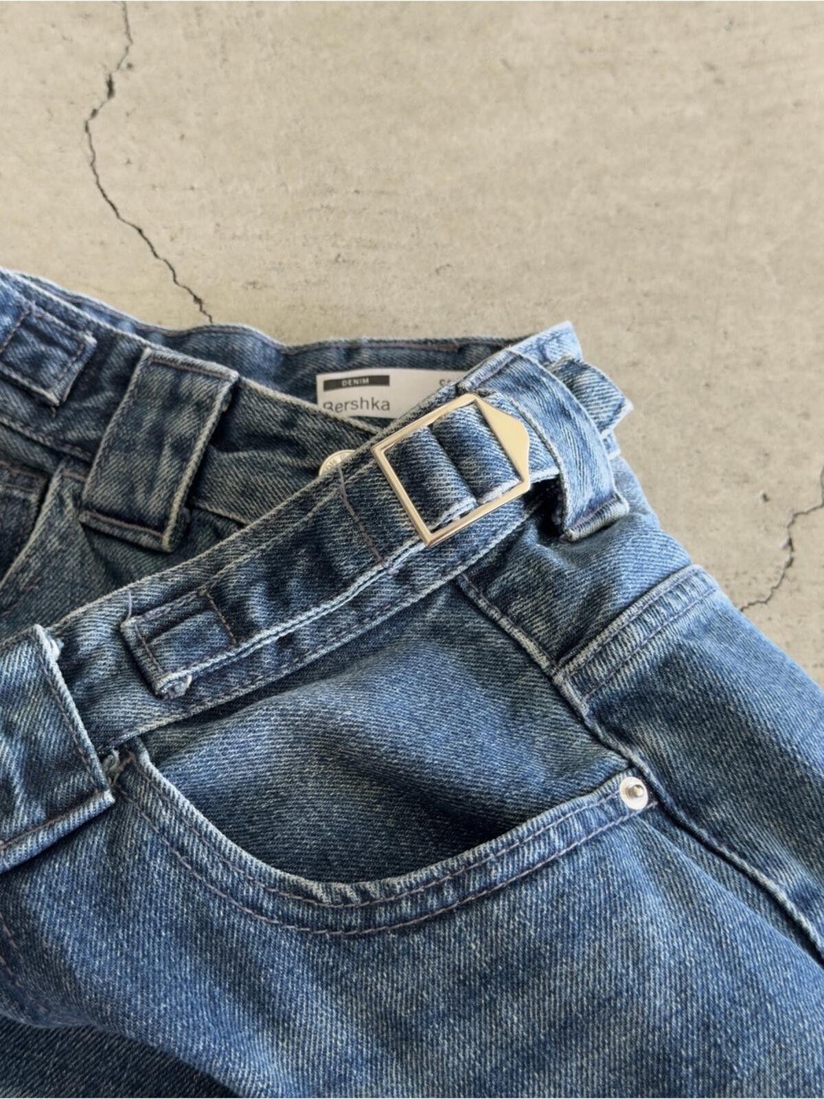 Bershka Bershka / Carpenter Jeans / Blue Wash Size 24" / US 00 / IT 34 - 6 Thumbnail