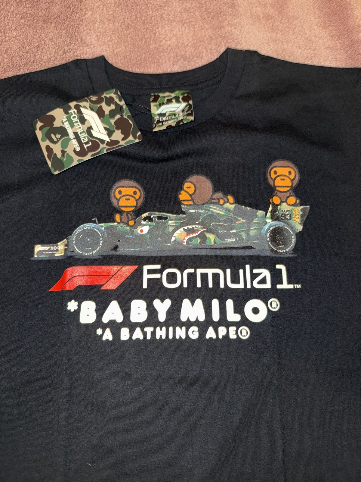 Bape BAPE x F1 Baby Milo Photo Tee Size US M / EU 48-50 / 2 - 3 Thumbnail