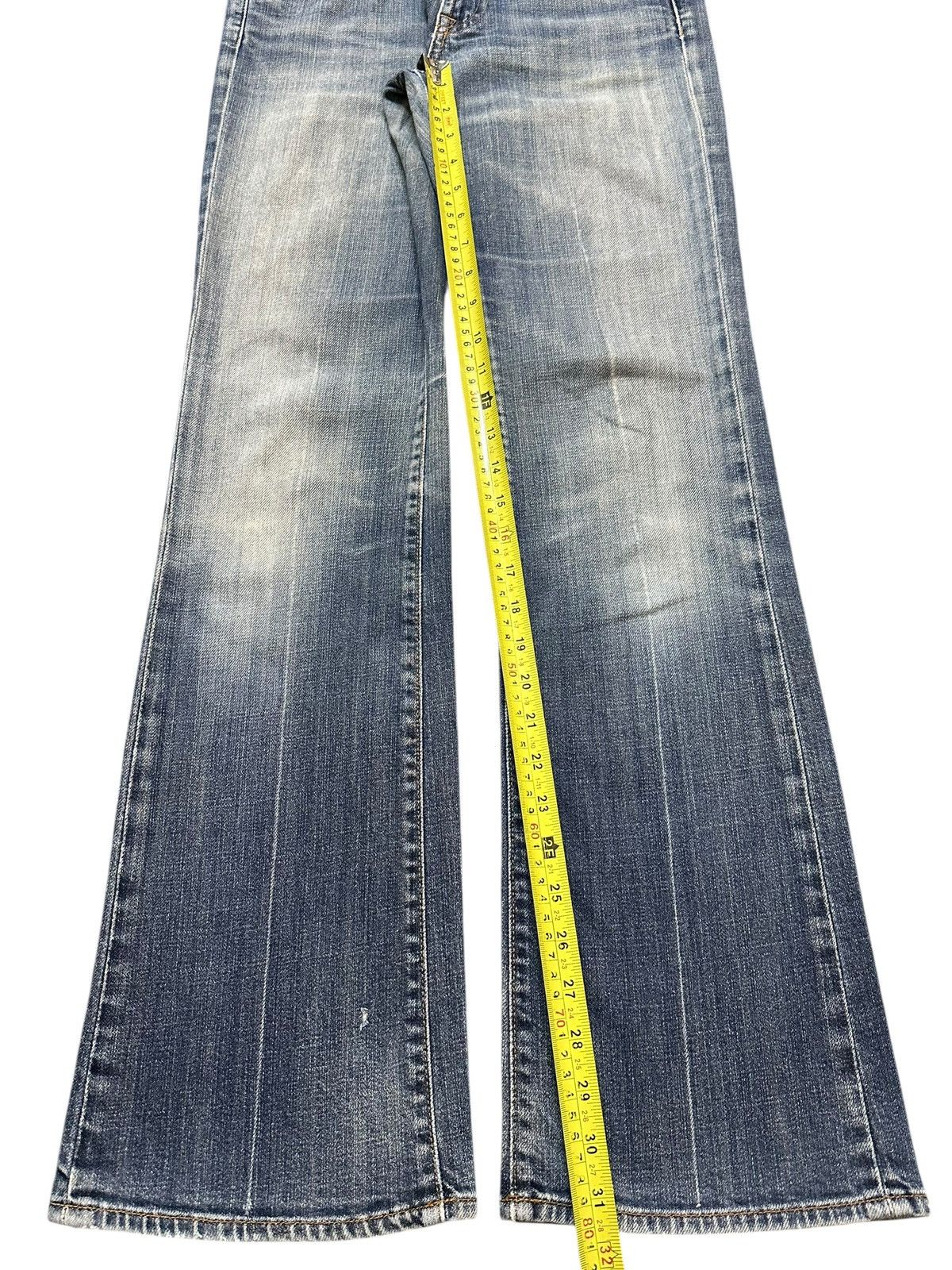 Other Vintage Japanese Brand Blue Faded Wash Style Flare Jeans Size US 28 / EU 44 - 12 Thumbnail