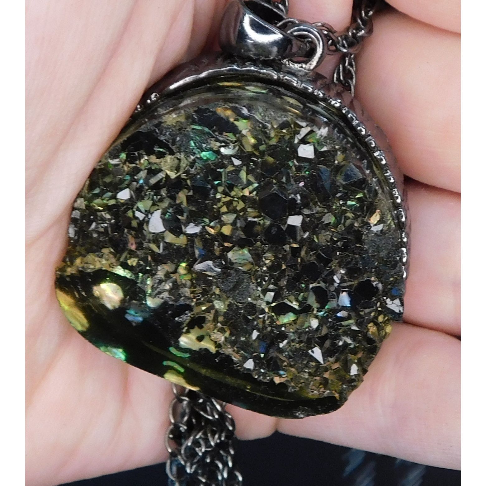Other Nature Inspired Large Faux Druzy Pendant Necklace Size ONE SIZE - 1 Thumbnail