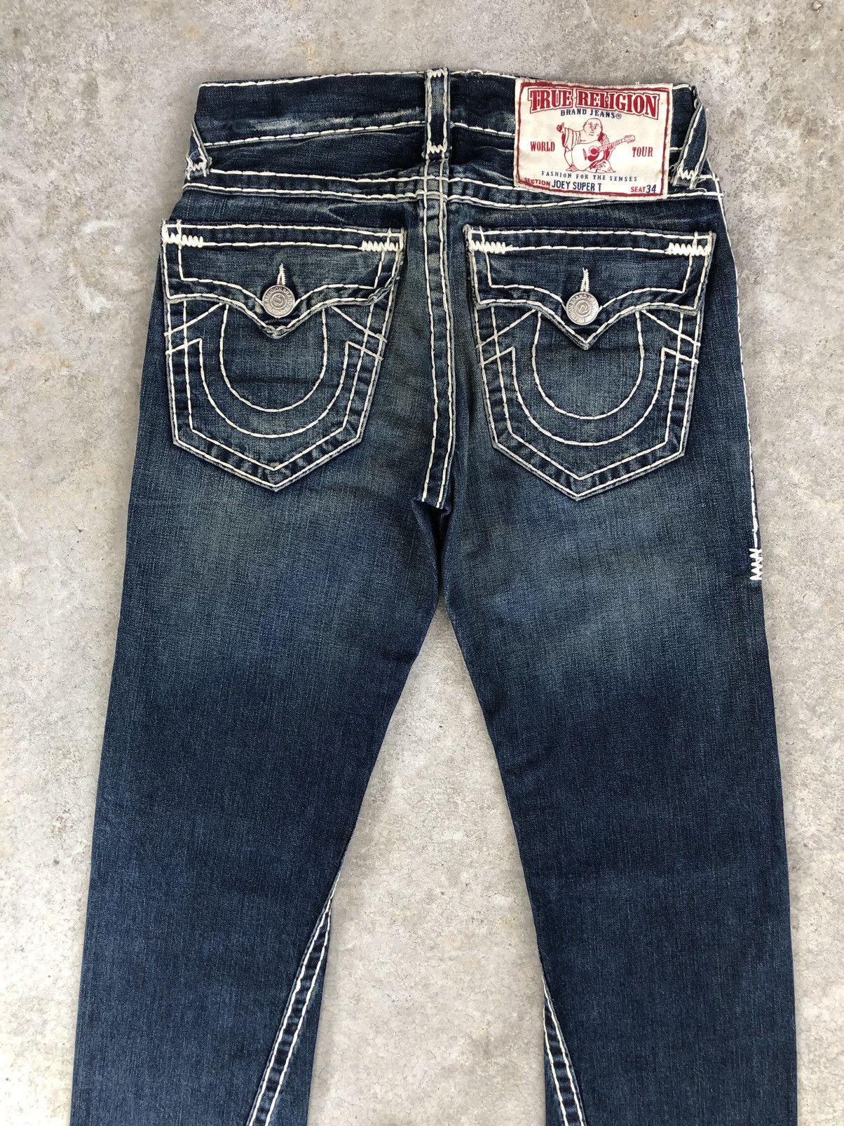True Religion Vintage True Religion Mini Flared White Stitch Distressed Size US 31 - 9 Thumbnail
