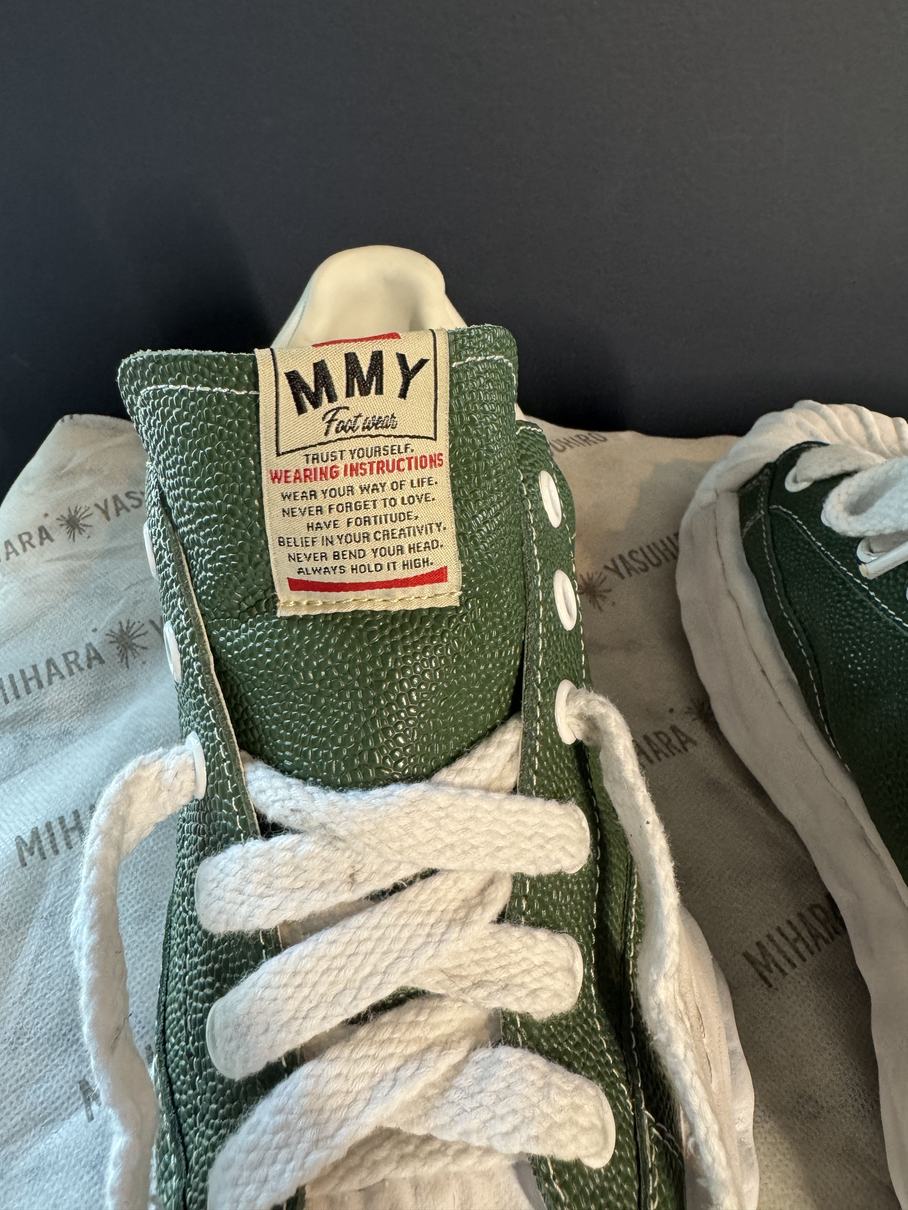 Maison MIHARA YASUHIRO MAISON MIHARA YASUHIRO MMY BLAKEY PEBBLE LEATHER GREEN SZ 43 Size US 10 / EU 43 - 7 Thumbnail
