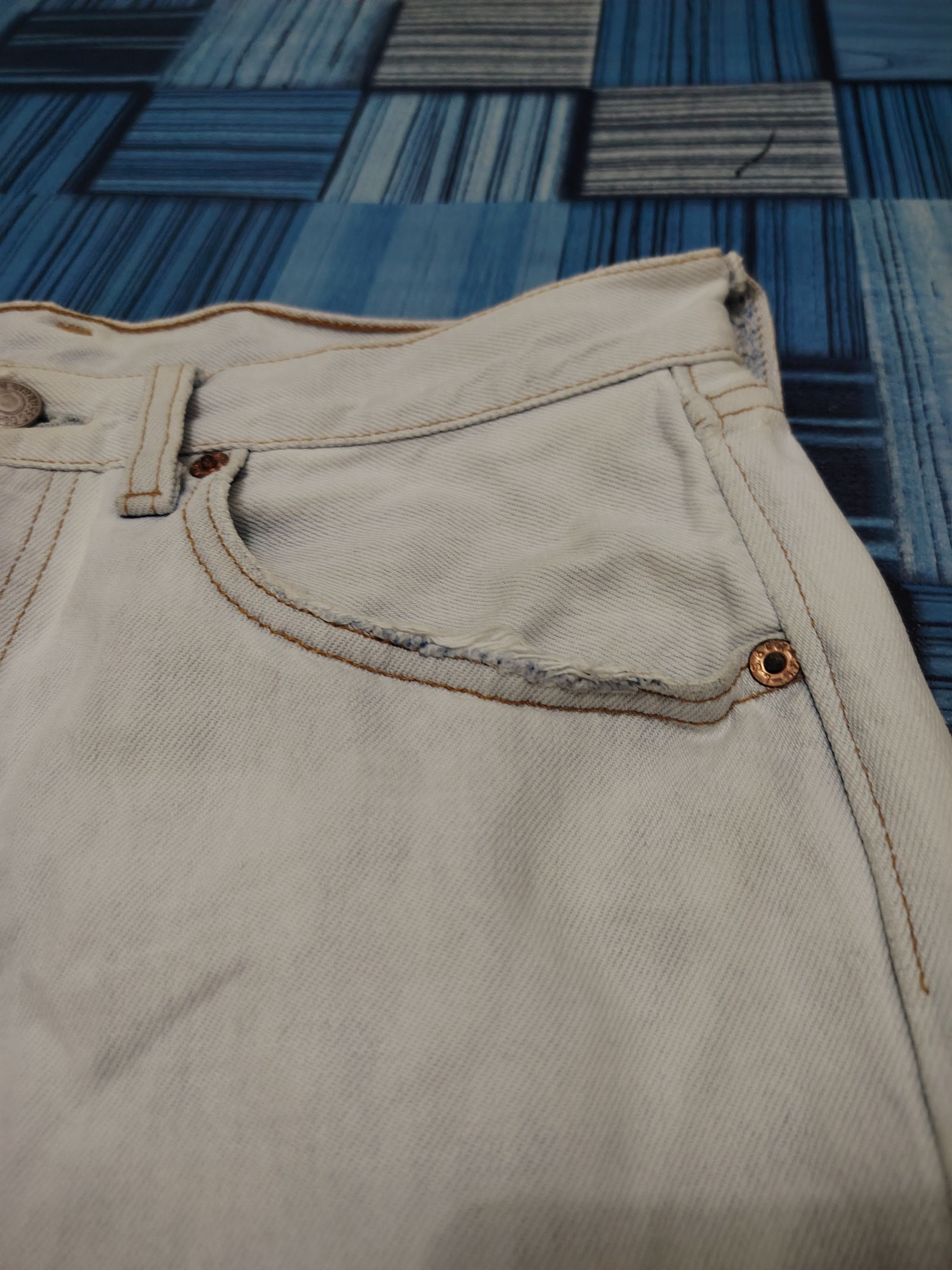 Levi's Thrashed Acid Washed Vtg Levi's 501 Button 553 made in usa Size US 30 / EU 46 - 5 Thumbnail