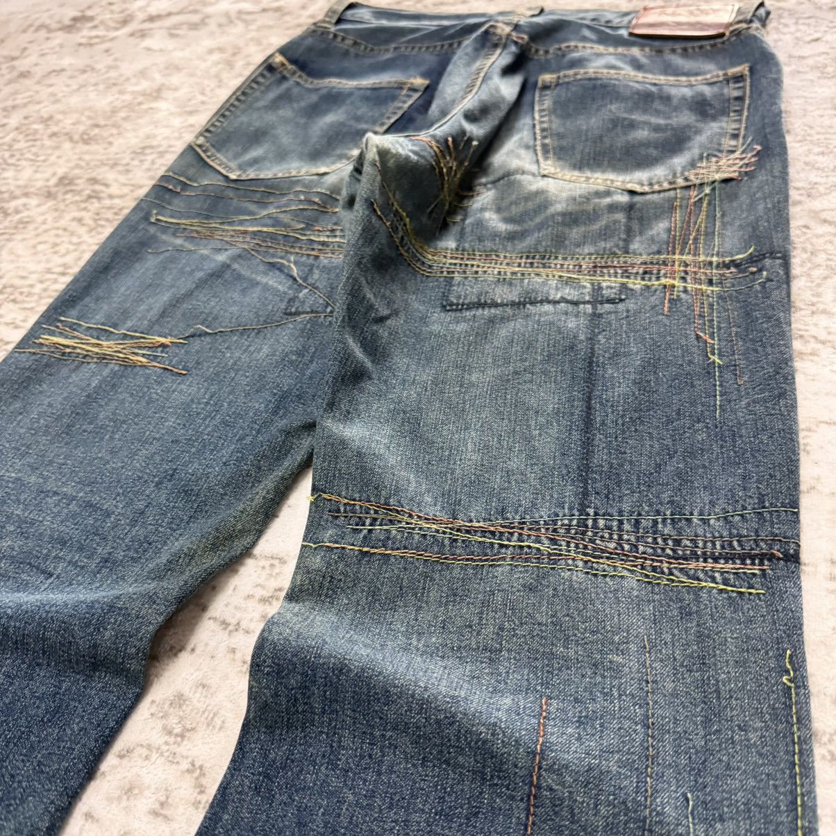 Hysteric Glamour Hysteric Glamour Boro Repaired Details Studded Flared Jeans Size US 29 - 8 Thumbnail