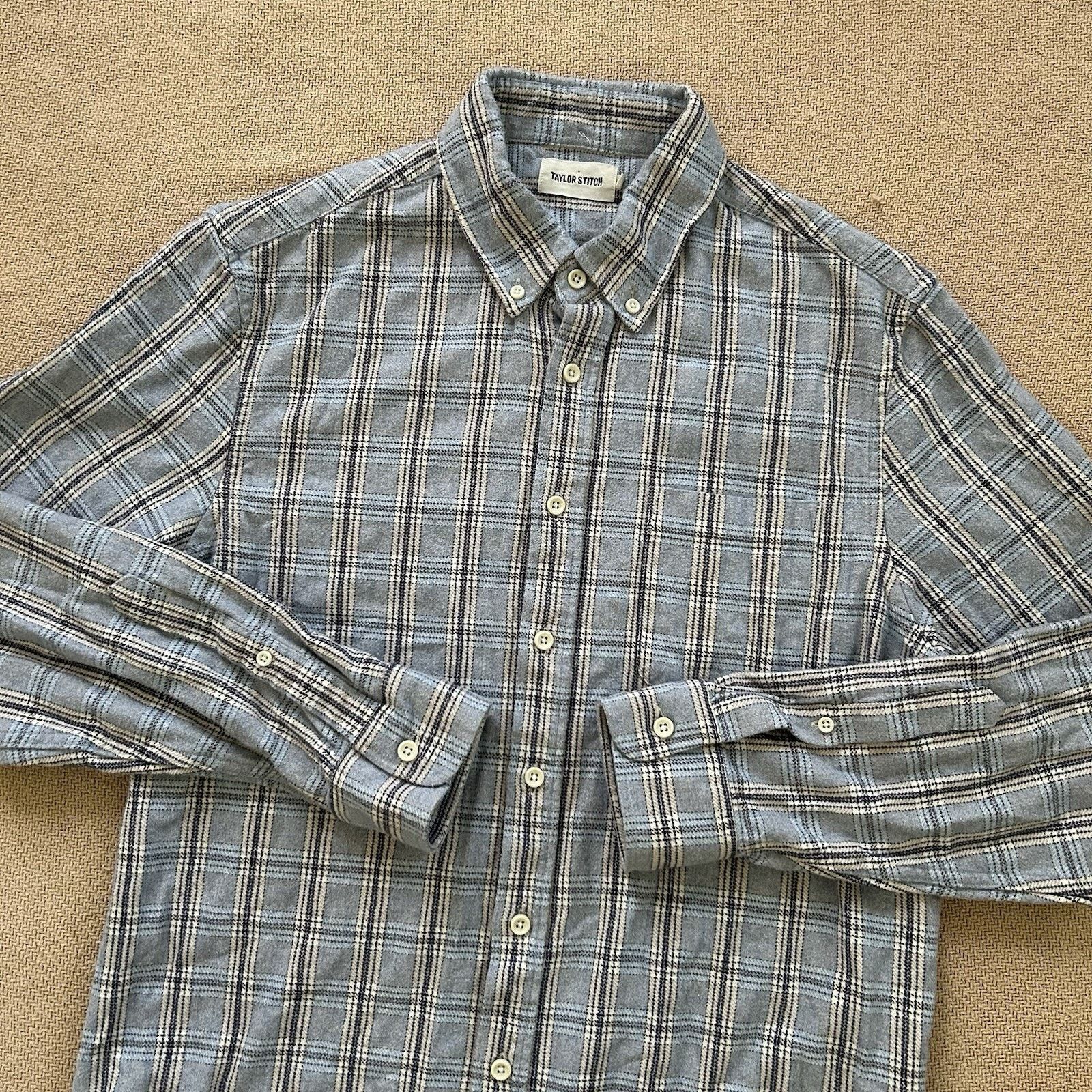 Taylor Stitch The Jack Flannel Plaid Button Up Shirt 40 Medium Size US M / EU 48-50 / 2 - 1 Thumbnail