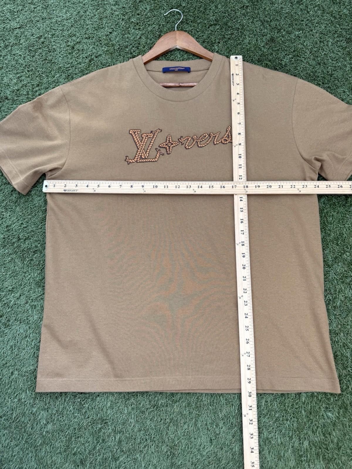 Louis Vuitton LOUIS VUITTON T-Shirt LV Tee Cotton Brown “Lovers” XXL Rare Size US XXL / EU 58 / 5 - 8 Thumbnail