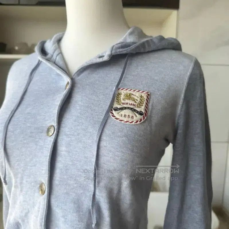 Burberry Burberry Gray Cotton Cropped Long Sleeve Hoodie. Size M / US 6-8 / IT 42-44 - 2 Thumbnail