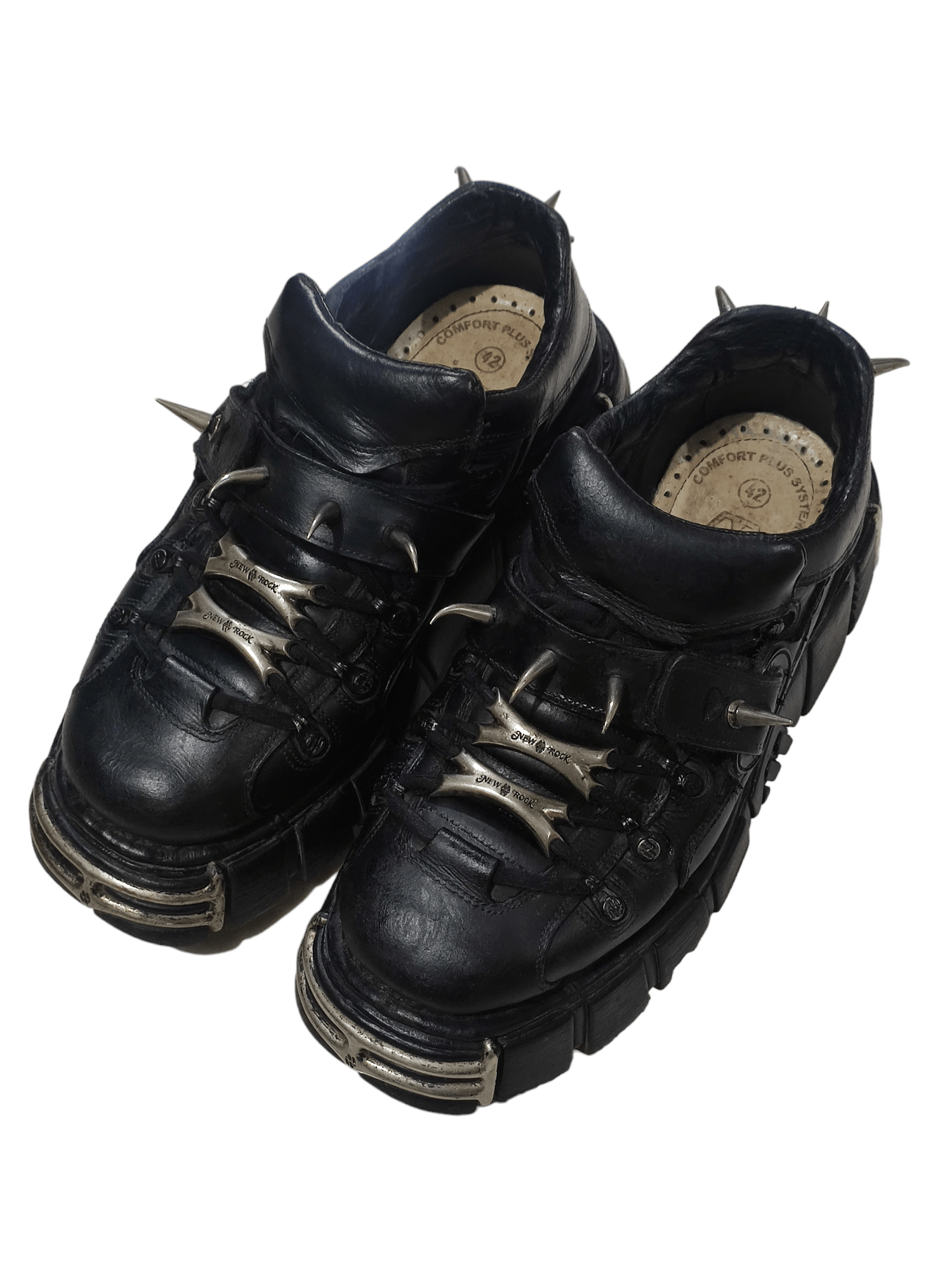 New Rock Vintage Authentic New Rock Spike Boots Platform Shoes Size US 9 / EU 42 - 5 Thumbnail