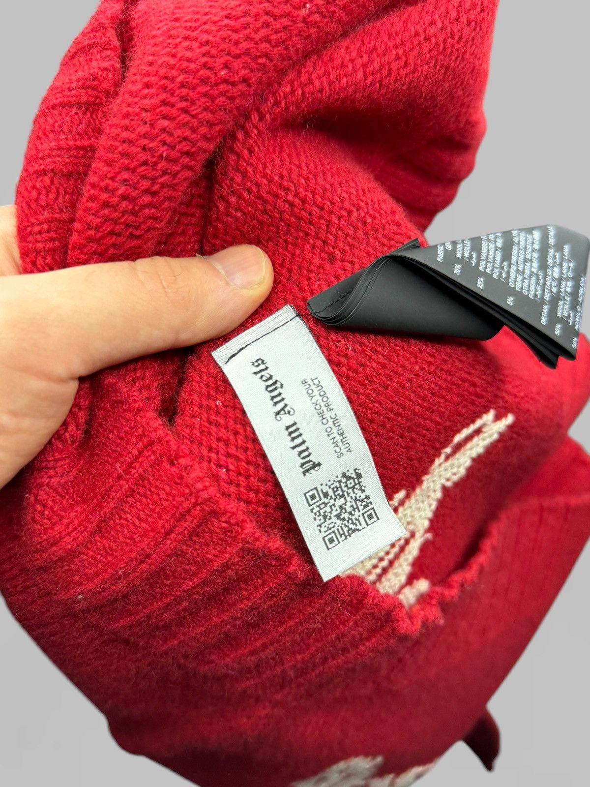 Palm Angels PALM ANGELS EMBROIDERED LOGO RED SWEATER NEW SIZE S Size US S / EU 44-46 / 1 - 5 Thumbnail