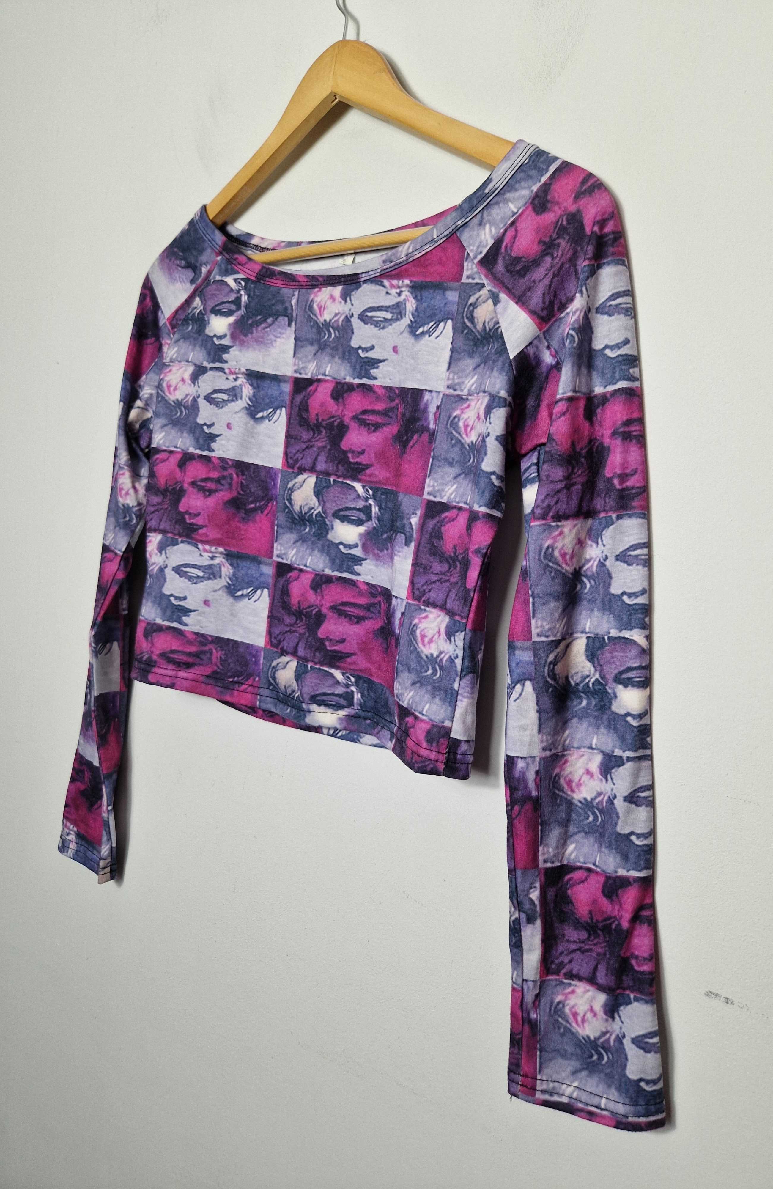 Jean Paul Gaultier vintage marilyn monroe facesjapanese gaultier mesh top y2k Size L / US 10 / IT 46 - 2 Thumbnail
