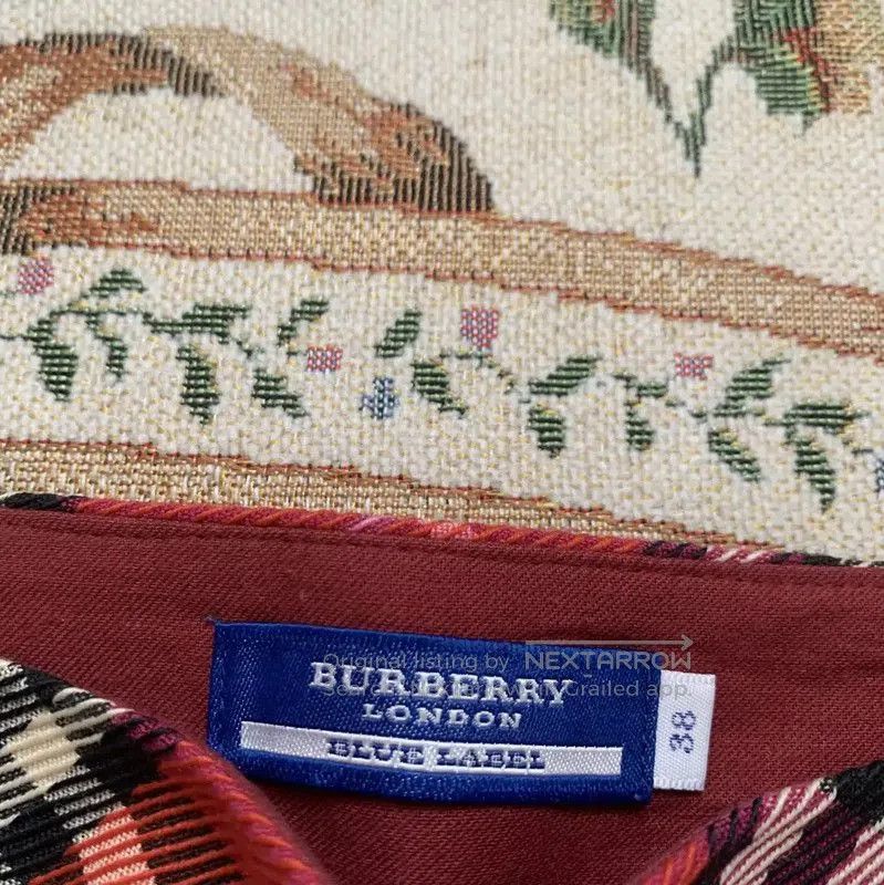 Burberry Burberry Red Cotton Midi Skirt for Women. Size 23" - 4 Thumbnail