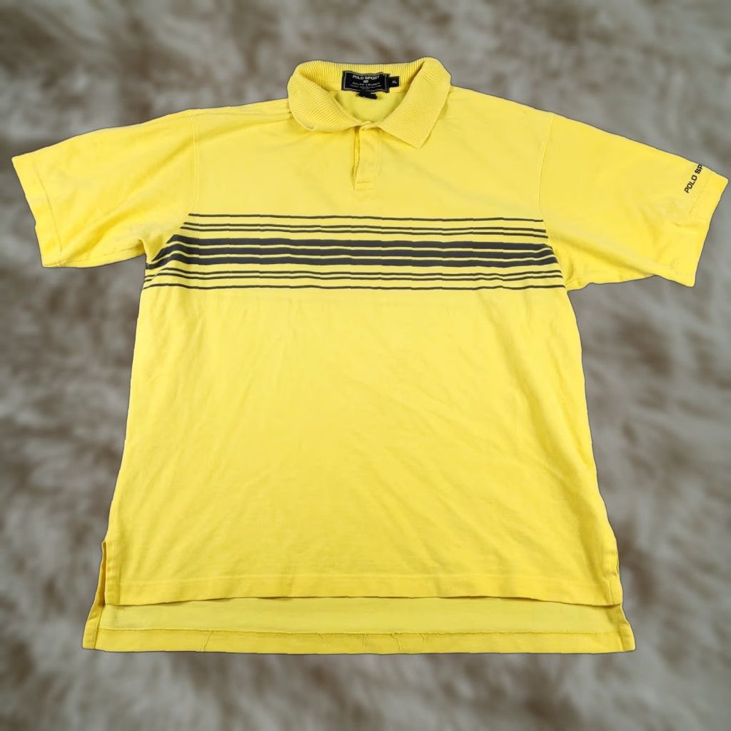 Ralph Lauren Ralph Lauren Polo Shirt Mens XL Yellow Pony Casual Short Sleeve Polo Shirt Adult XL Yellow Ralph Lauren Brand Polo Shirt Men Size US XL / EU 56 / 4 - 1 Thumbnail