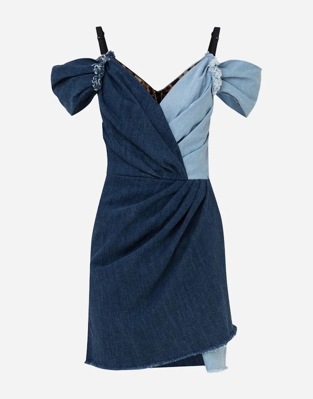 o1y0825 Denim Mini Dress in Blue