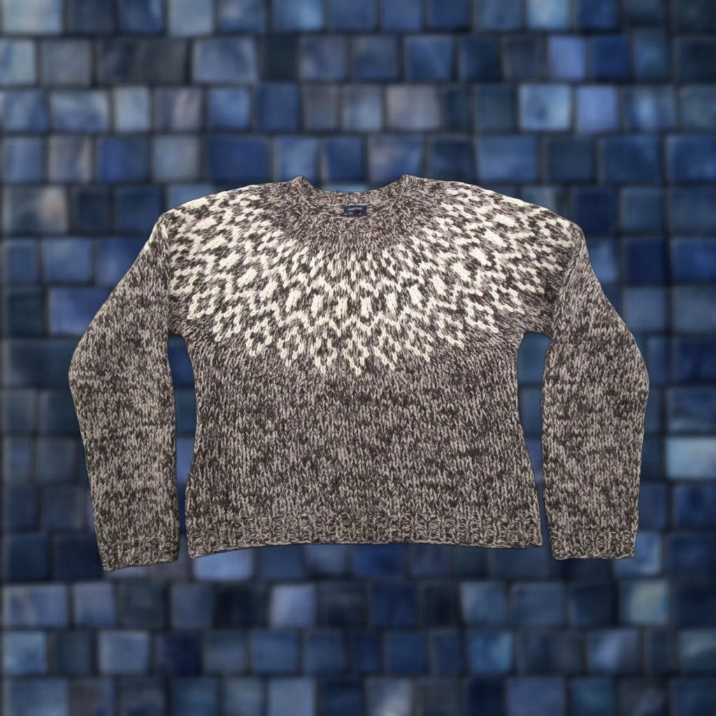 American Eagle Outfitters VINTAGE American Eagle Pullover Sweater Women M Wool Brown Long Sleeve Knit Pullover 90s Winter Fall Mens/Womens (note: gender at end) Size M / US 6-8 / IT 42-44 - 1 Thumbnail