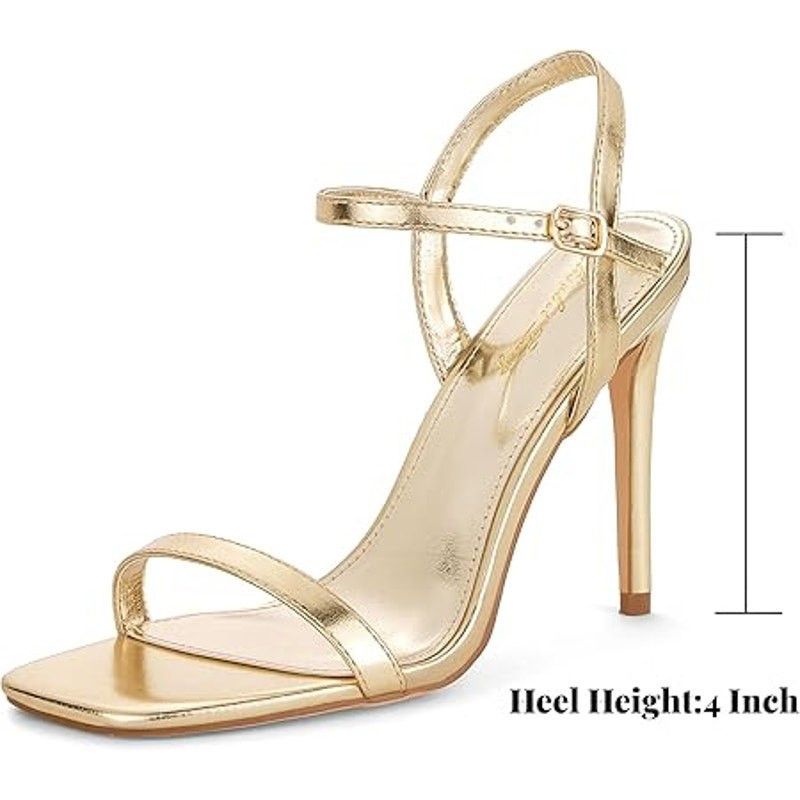 Other Elisabet Tang 7.5 Gold High Heel Open Toe Sandals Size US 7.5 / IT 37.5 - 3 Thumbnail