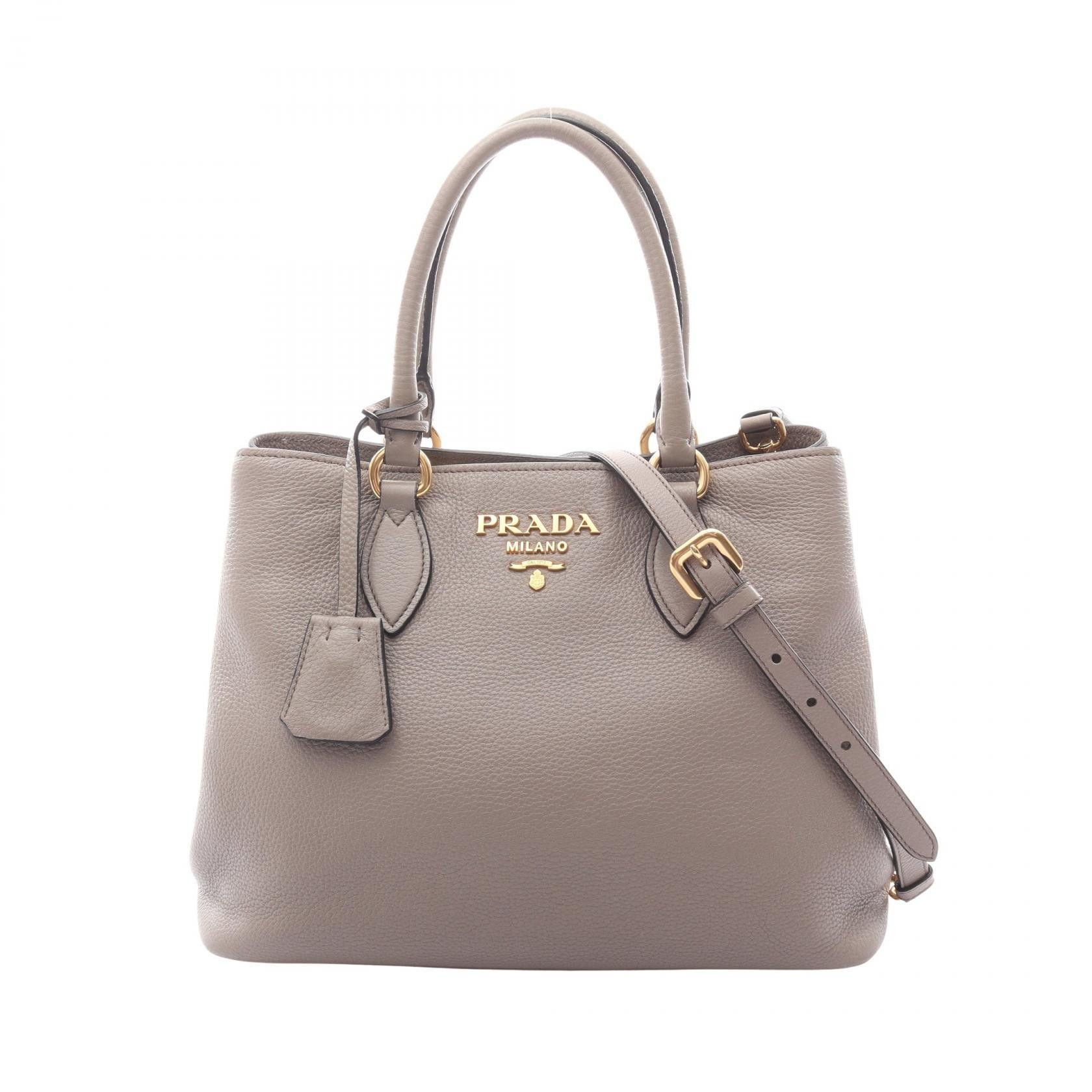 Prada Prada Prada Vitello Daino Handbag Leather Handbag DUTY FREE for USA Size ONE SIZE - 1 Thumbnail