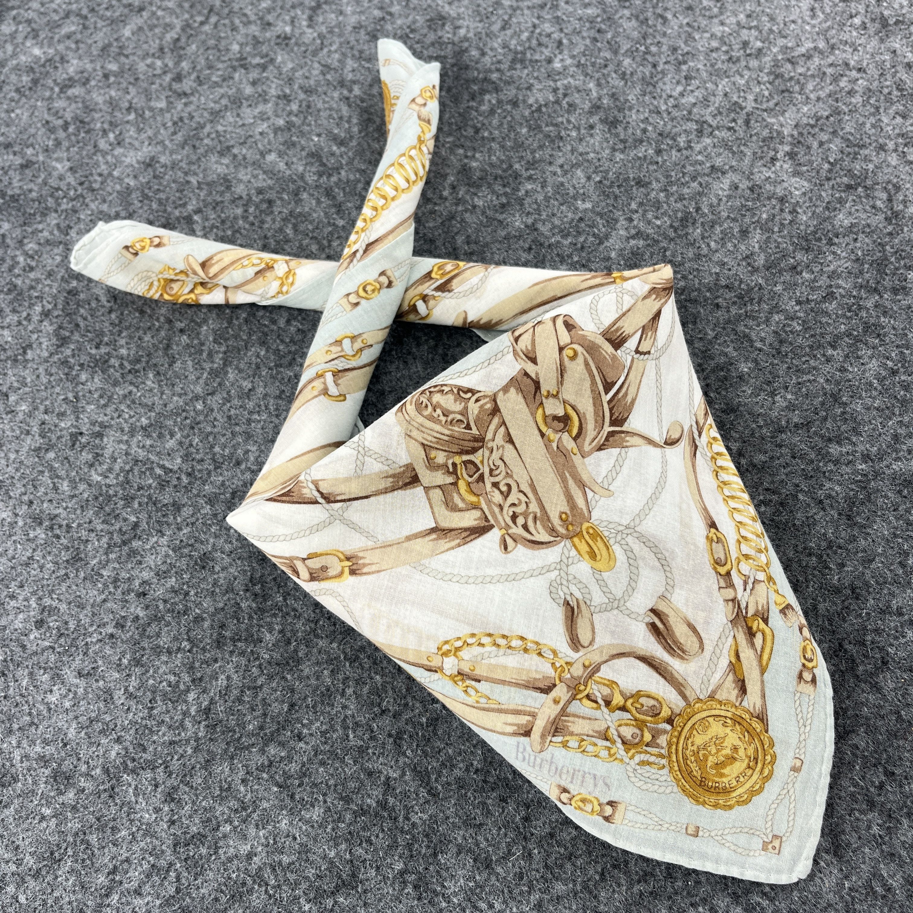 Burberry × Vintage Burberry Handkerchief / Bandana / Neckerchief B384 Size ONE SIZE - 8 Thumbnail