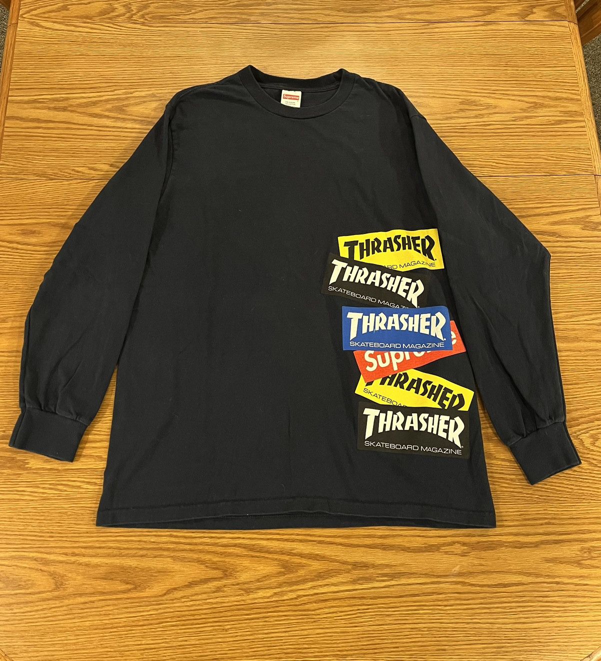 Supreme Supreme x Thrasher Multi Logo L/S Tee | Grailed