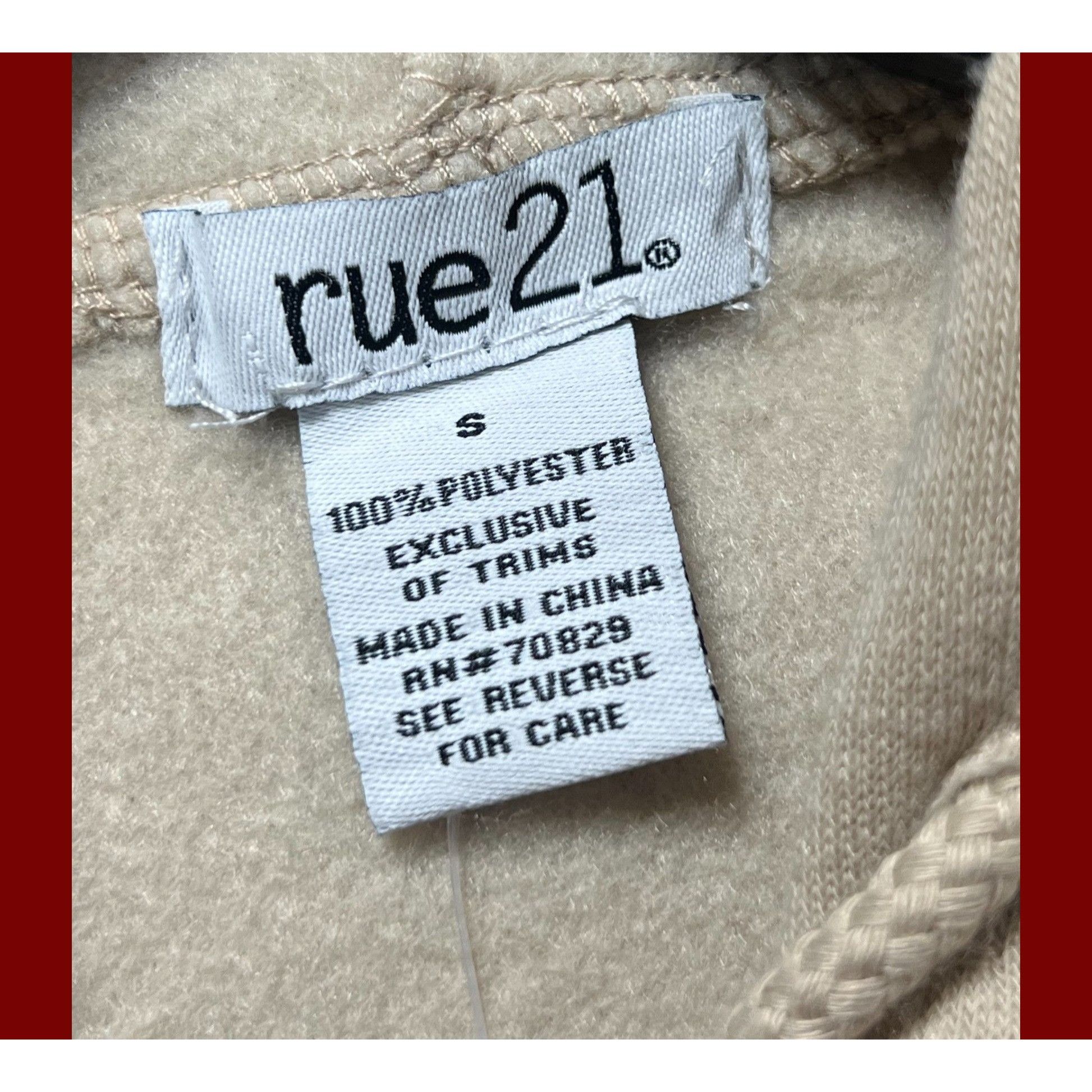 rue21 Rue 21 - Women's Long Sleeve Hooded Sweatshirt - Beige - Sma Size S / US 4 / IT 40 - 9 Thumbnail