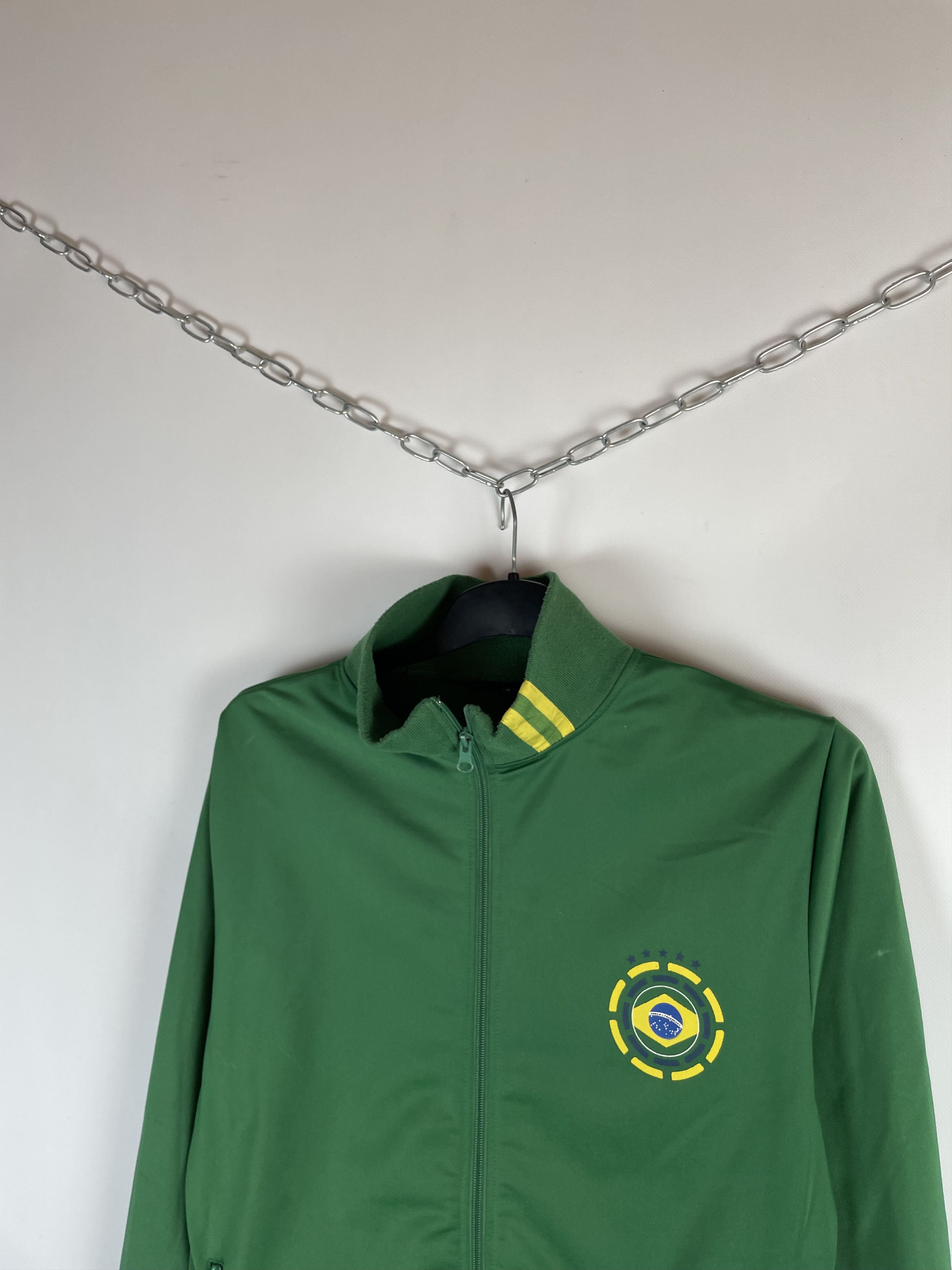 Vintage Vintage y2k Brasil Zip Up Sweatshirt Soccer Style Size US L / EU 52-54 / 3 - 3 Thumbnail