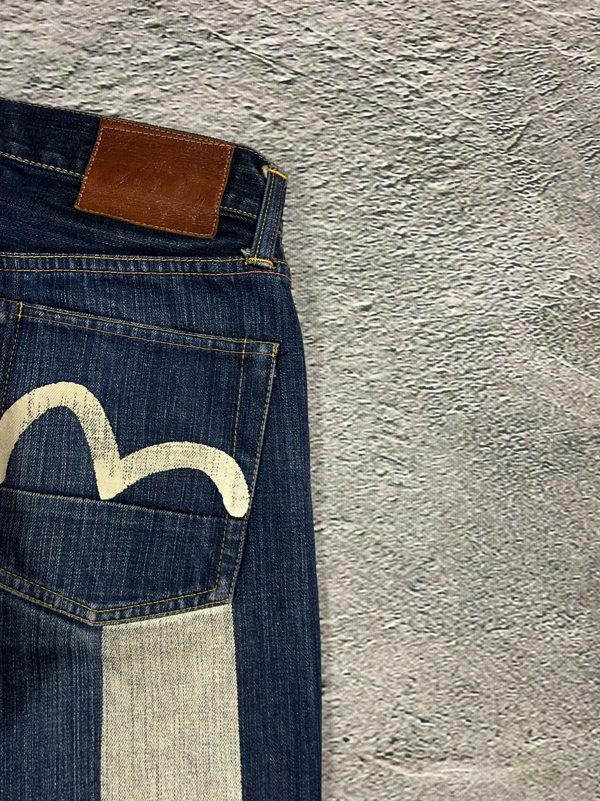 Evisu Evisu jeans daicock vintage selvedge navy big logo white Size 28" / US 6 / IT 42 - 5 Thumbnail