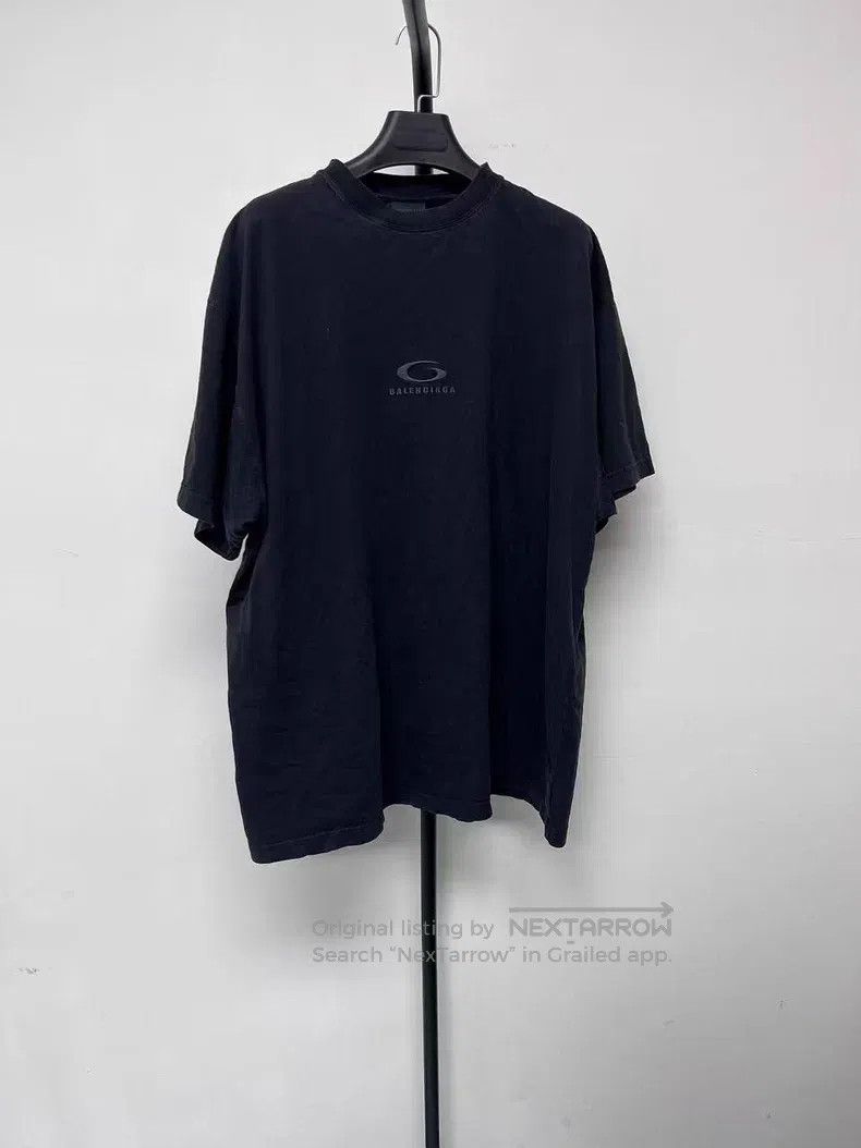 Balenciaga Balenciaga Round neck short-sleeve embroidered cotton T-sh Size US M / EU 48-50 / 2 - 1 Thumbnail
