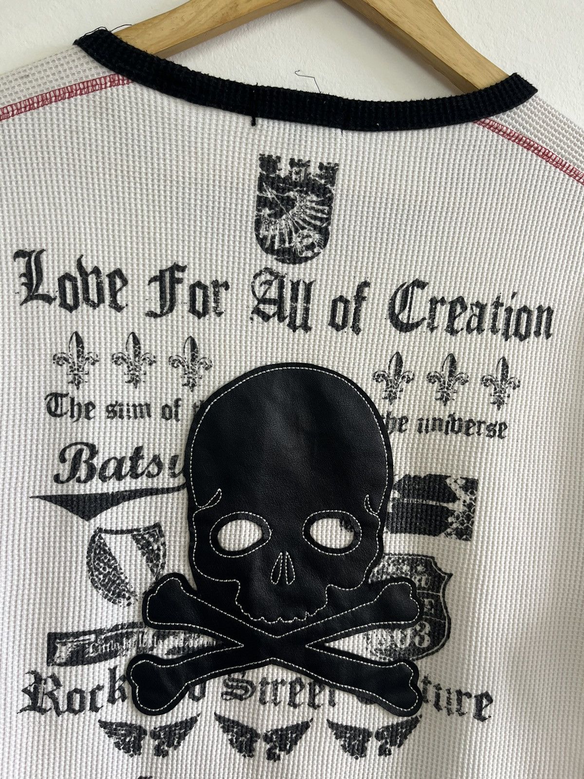 Vintage Vintage Y2K Batsu Studio Skull And Poem Thermal Shirt Size US L / EU 52-54 / 3 - 3 Thumbnail