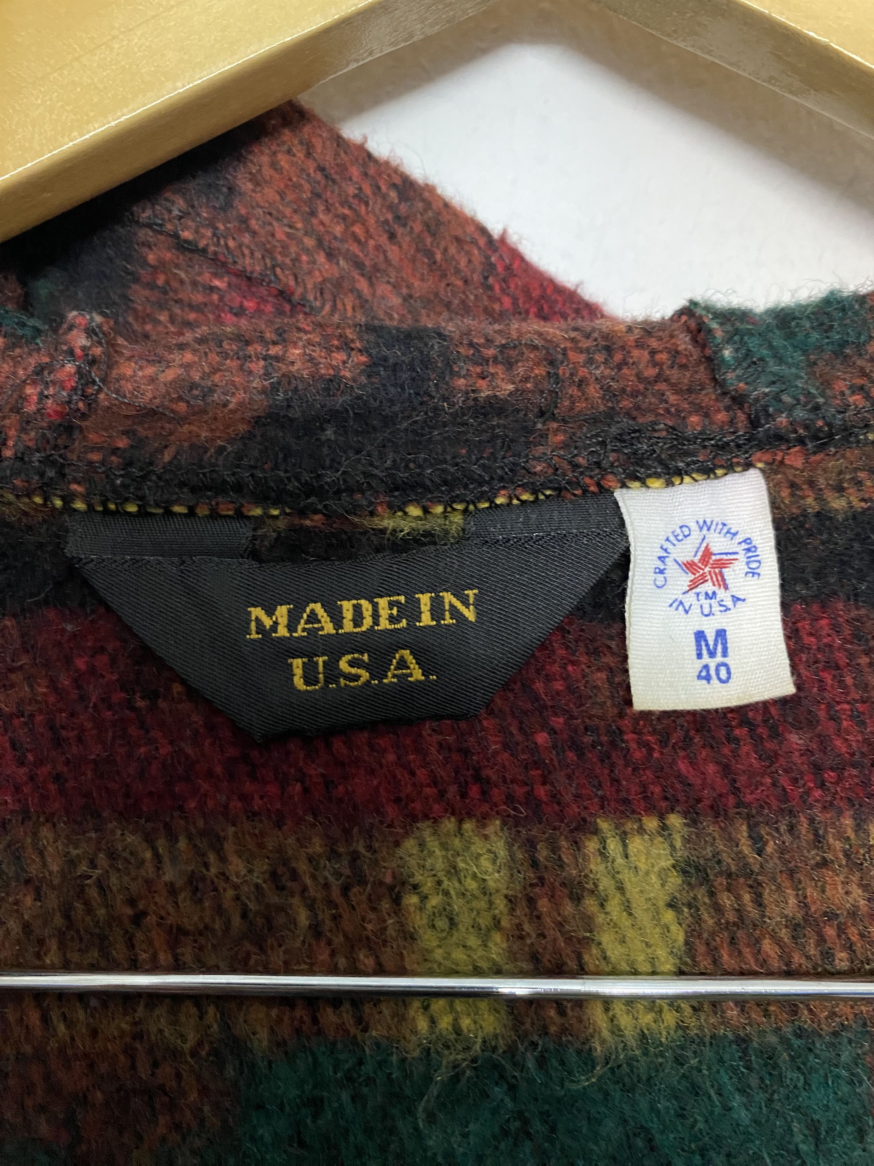Vintage VINTAGE 80s Crafted Pride USA Wool Shaggy Navajo Jacket Size US M / EU 48-50 / 2 - 8 Thumbnail
