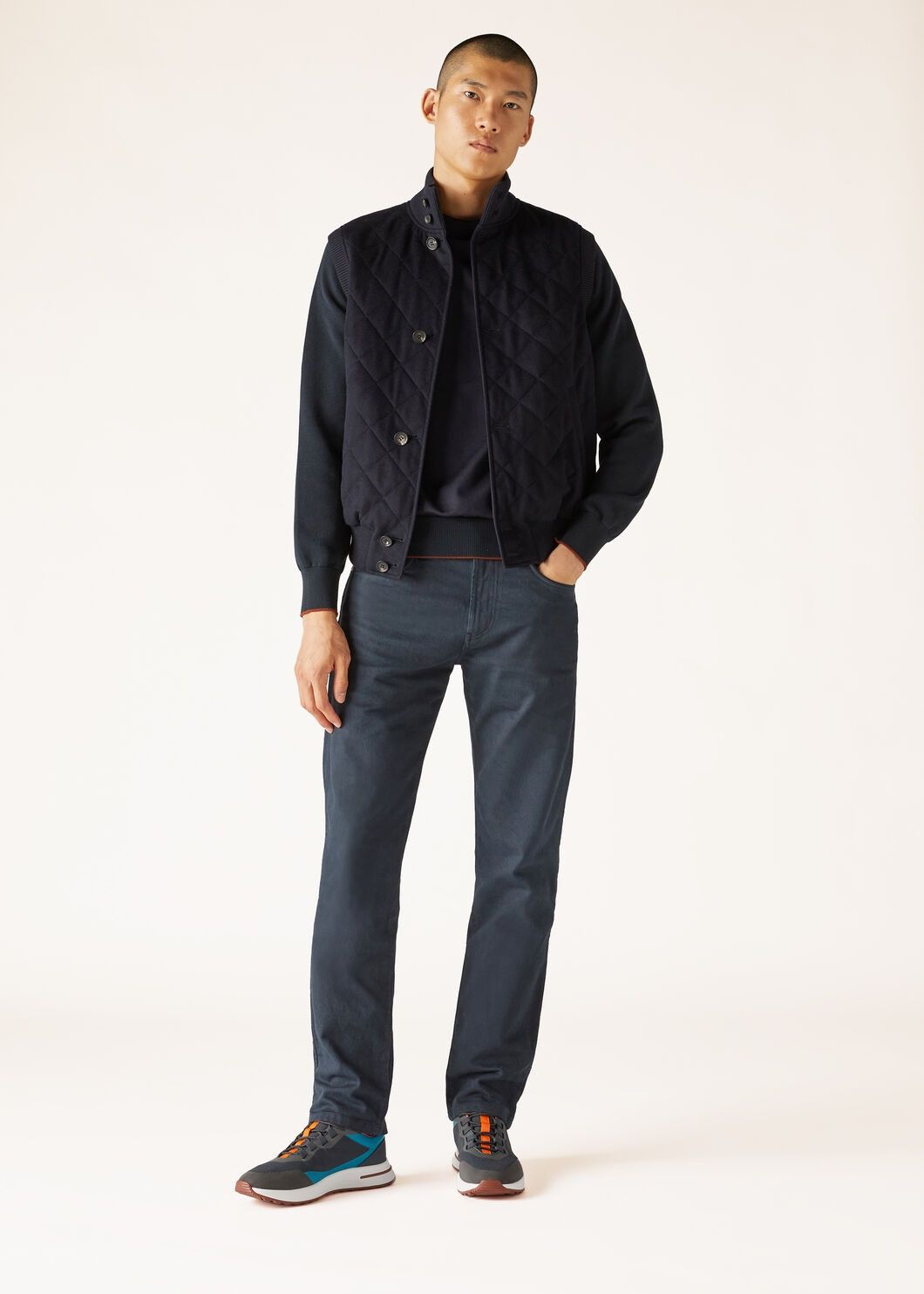 Loro Piana o1w1db10125 FAM9430 Carry Gilet Vest in Navy Blue Size US M / EU 48-50 / 2 - 5 Thumbnail