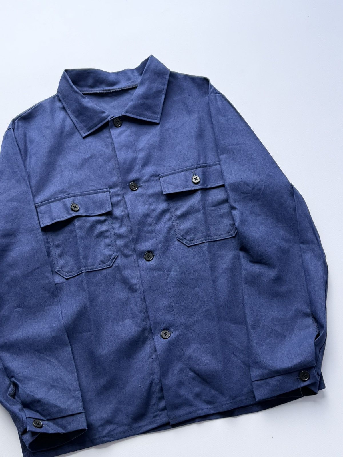 Vetra Vintage 80s French Workwear Sanfor Chore Work Jacket Size US L / EU 52-54 / 3 - 2 Thumbnail