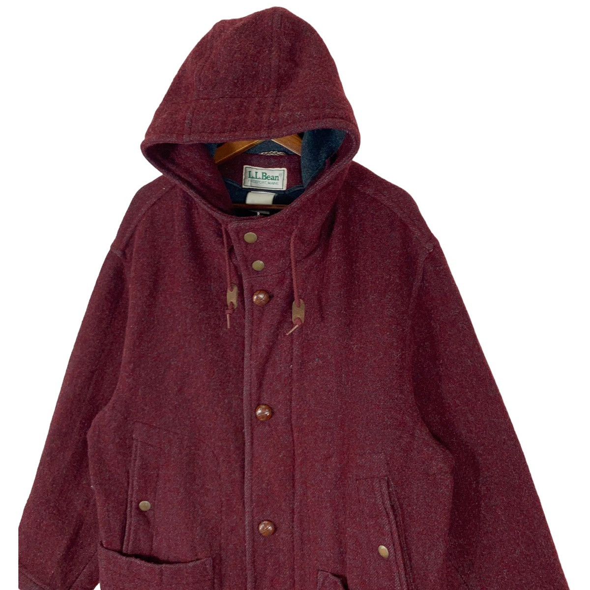 L.L. Bean × Vintage VINTAGE L.L. BEAN OUTDOOR WOOL HOODIE PARKA JACKET Size US M / EU 48-50 / 2 - 3 Thumbnail