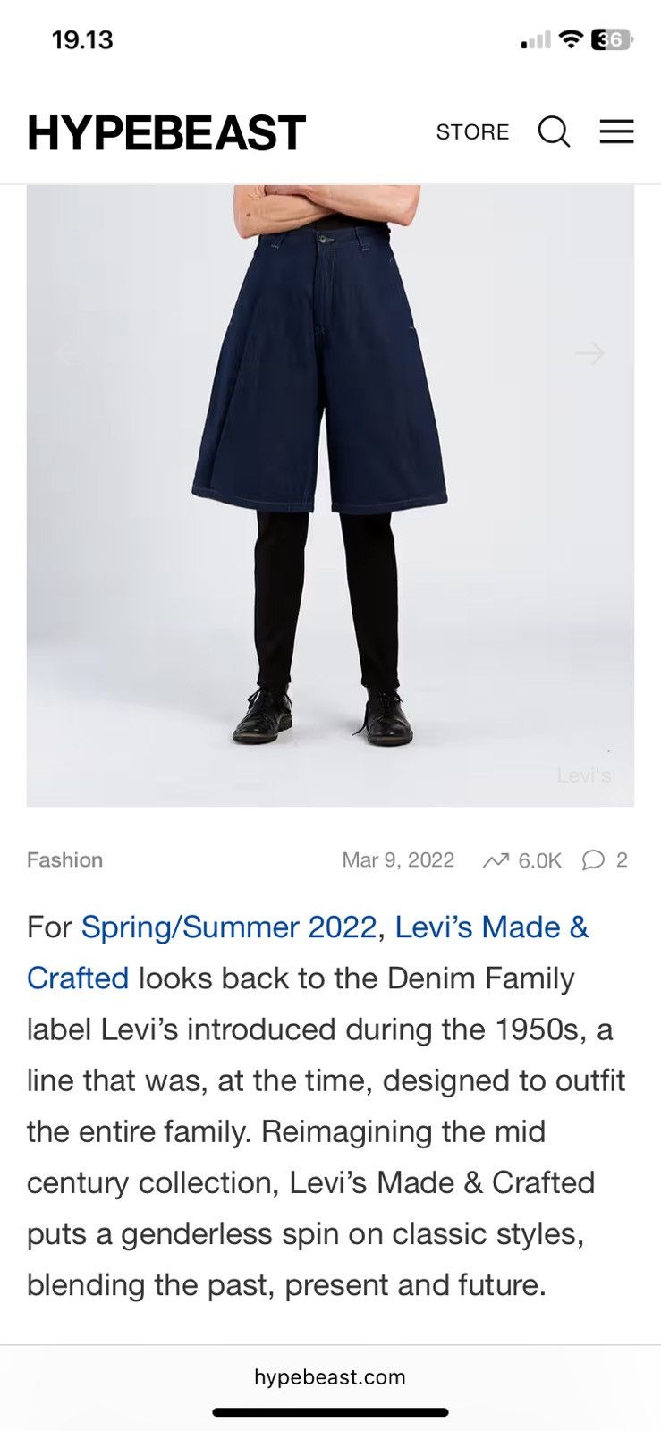 Levi's Made & Crafted Levis Made & Crafted Denim Family Shorts Wide Leg Size 28 Size US 28 / EU 44 - 12 Thumbnail