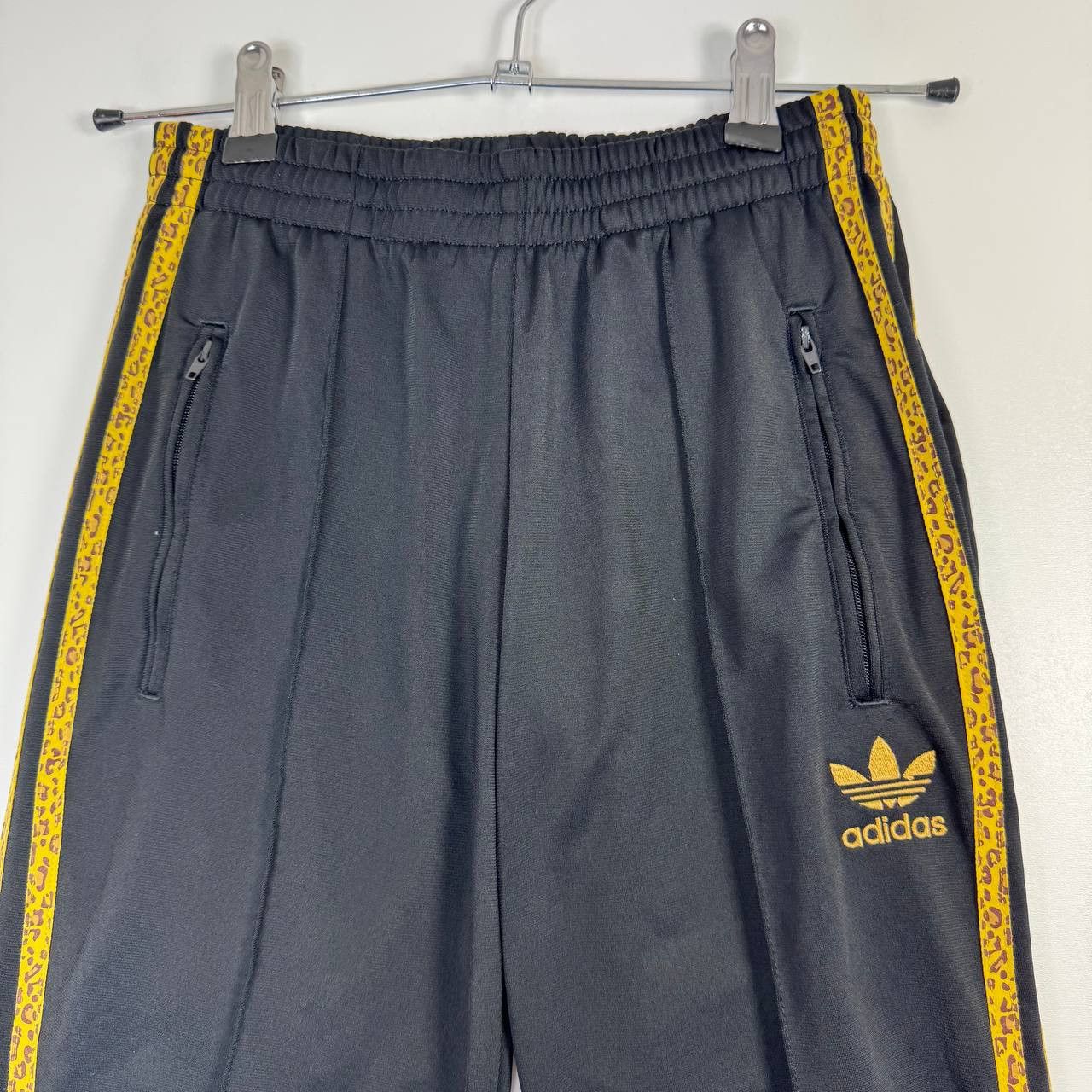 Adidas Adidas Originals Track Pants Black Gold Leopard Women XS Size 29" - 2 Thumbnail