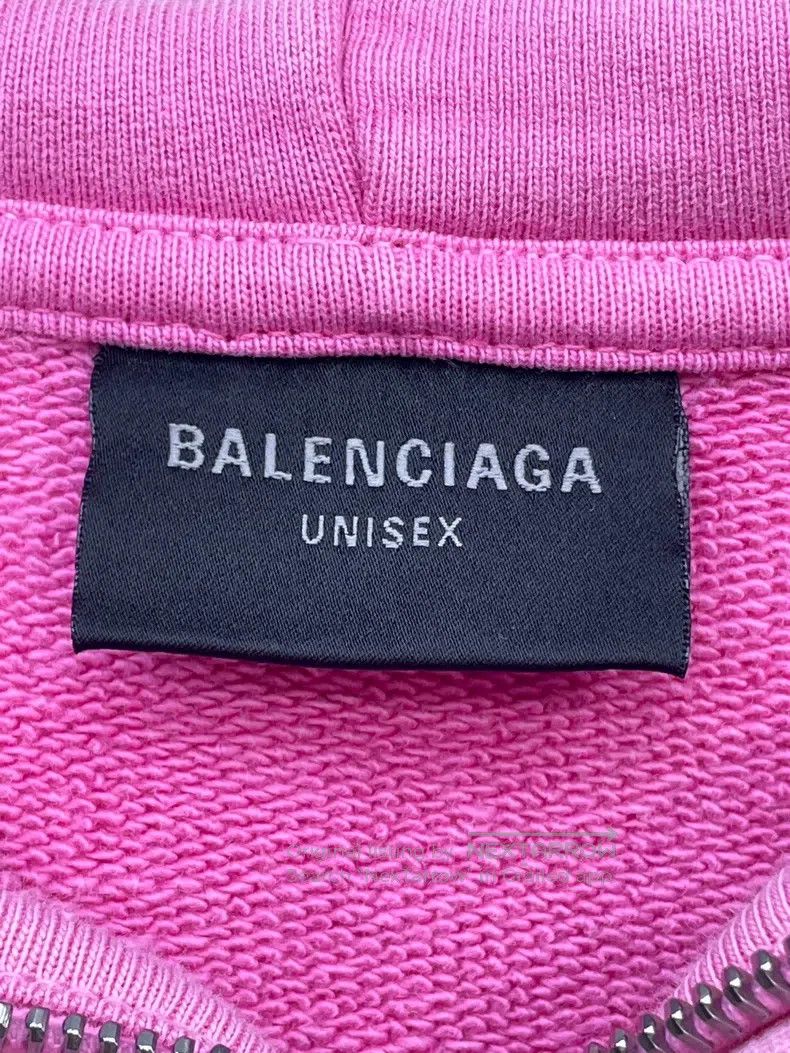Balenciaga Balenciaga Pink sticker print long-sleeve hoodie Size US S / EU 44-46 / 1 - 5 Thumbnail